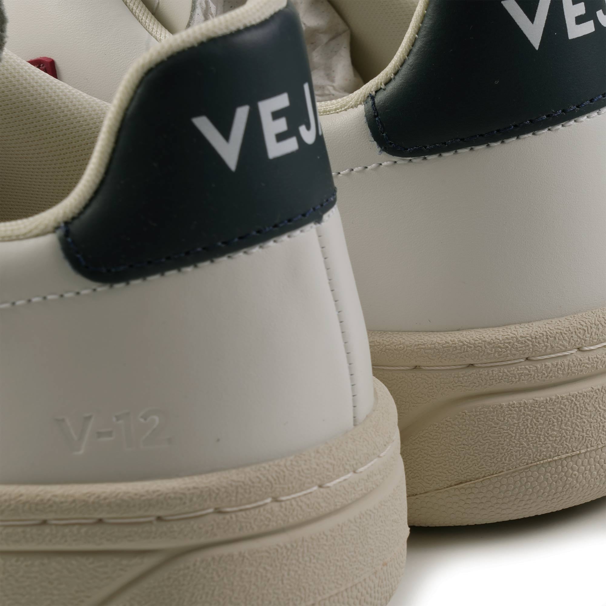 Veja V-12 Leather - Extra White/Marsala/Nautico