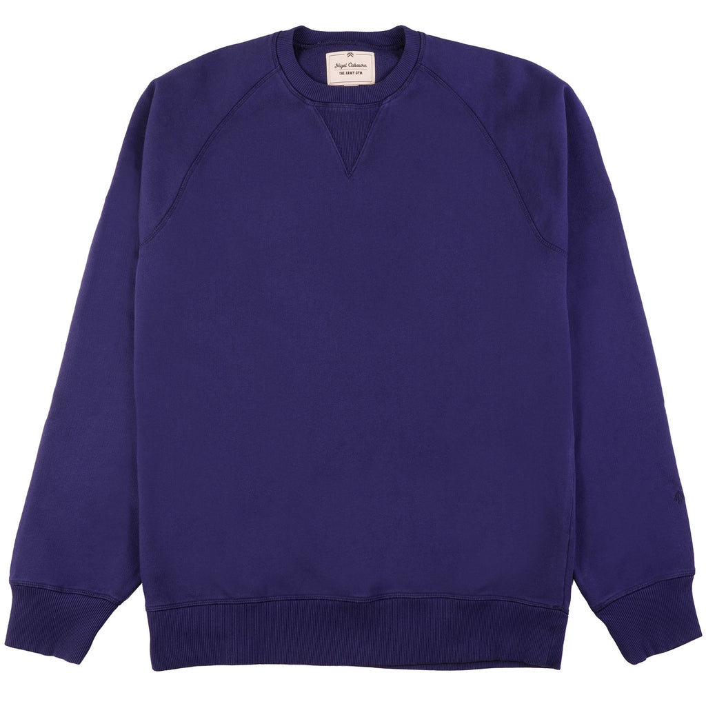 Nigel Cabourn Embroidered Arrow Crew Neck Sweatshirt - Royal Blue