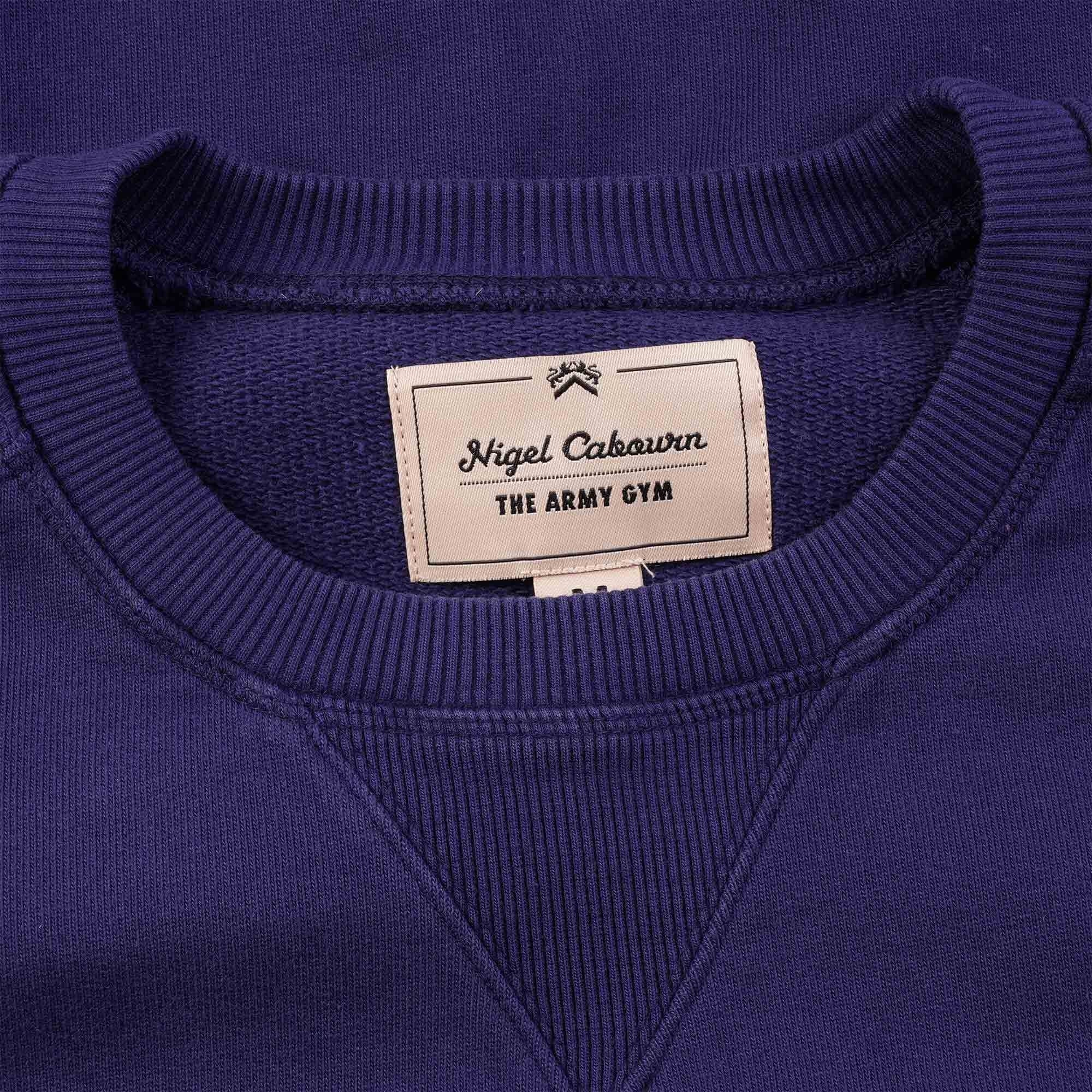 Nigel Cabourn Embroidered Arrow Crew Neck Sweatshirt - Royal Blue