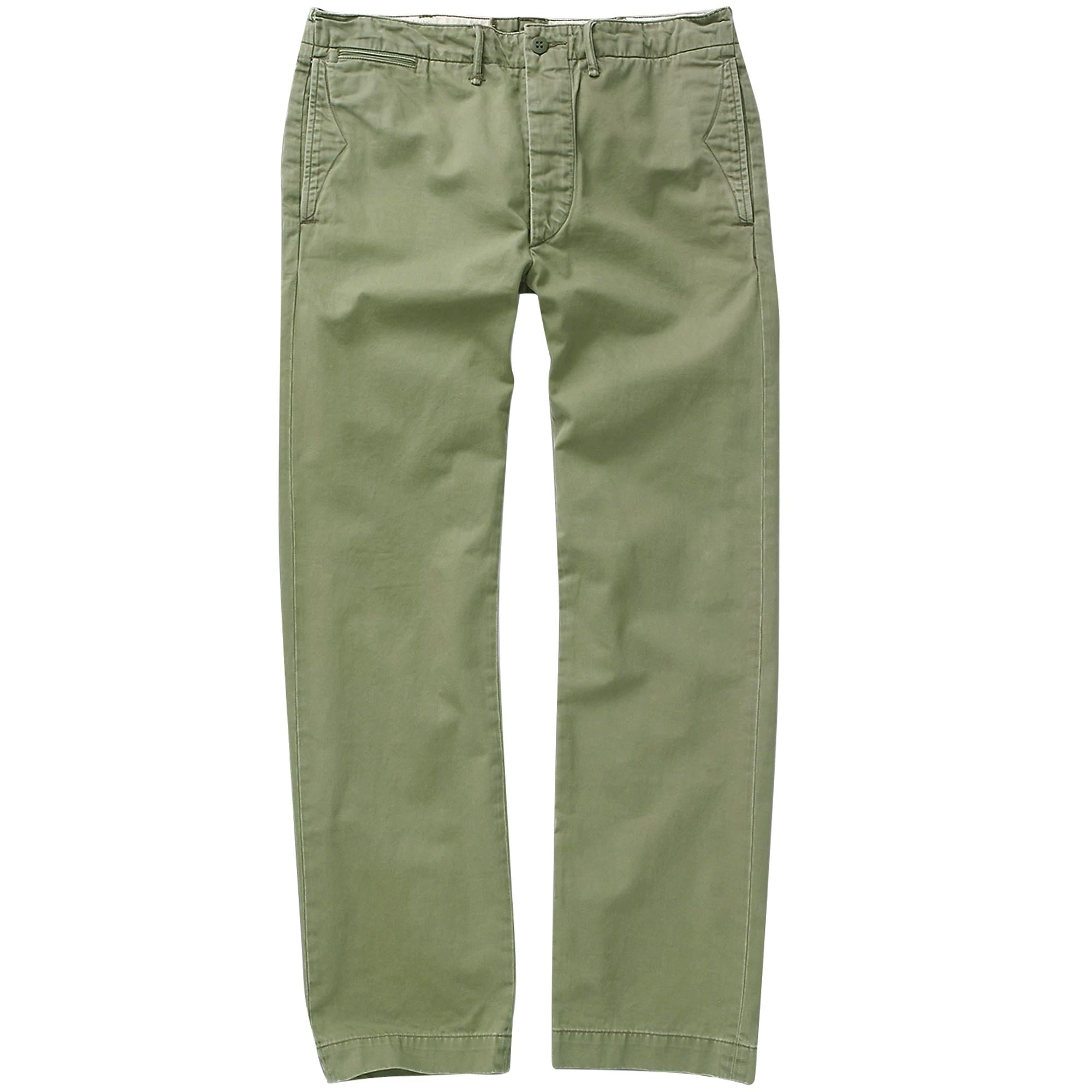 パンツ DOUBLE RL RRL w34 OFFICERS CHINO TROUSER RRL by Ralph Lauren Officer's Chino Trousers - Khaki Green