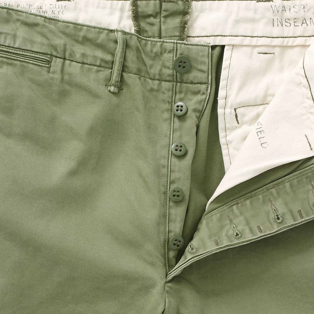 Officer's Chino Trousers - Khaki Green
