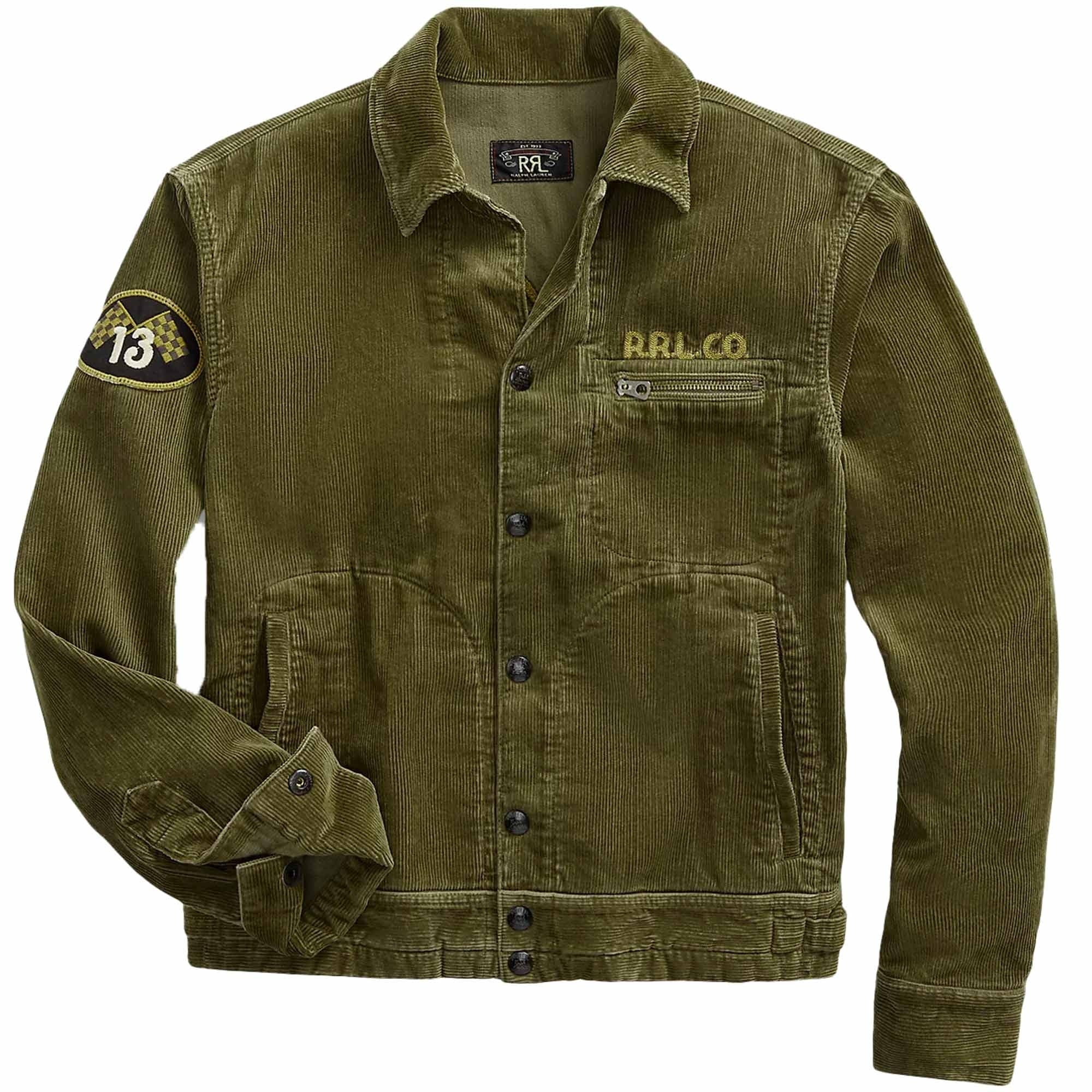RRL by Ralph Lauren Embroidered Corduroy Jacket - Olive