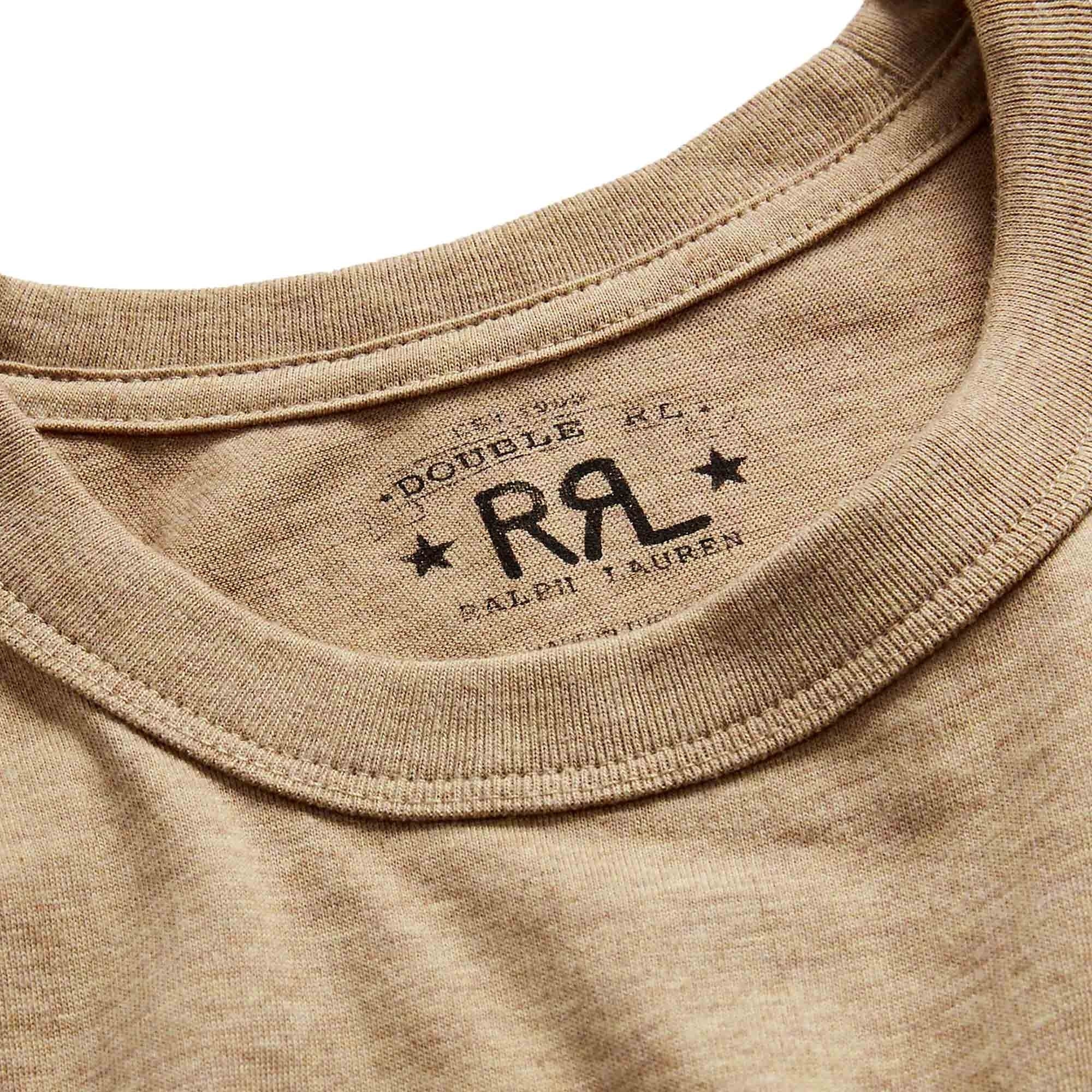 RRL by Ralph Lauren Garment-Dyed Crewneck T-Shirt - Khaki Brown