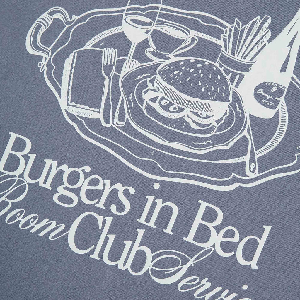 Pompeii Burgers In Bed Graphic T-Shirt - Steel Grey