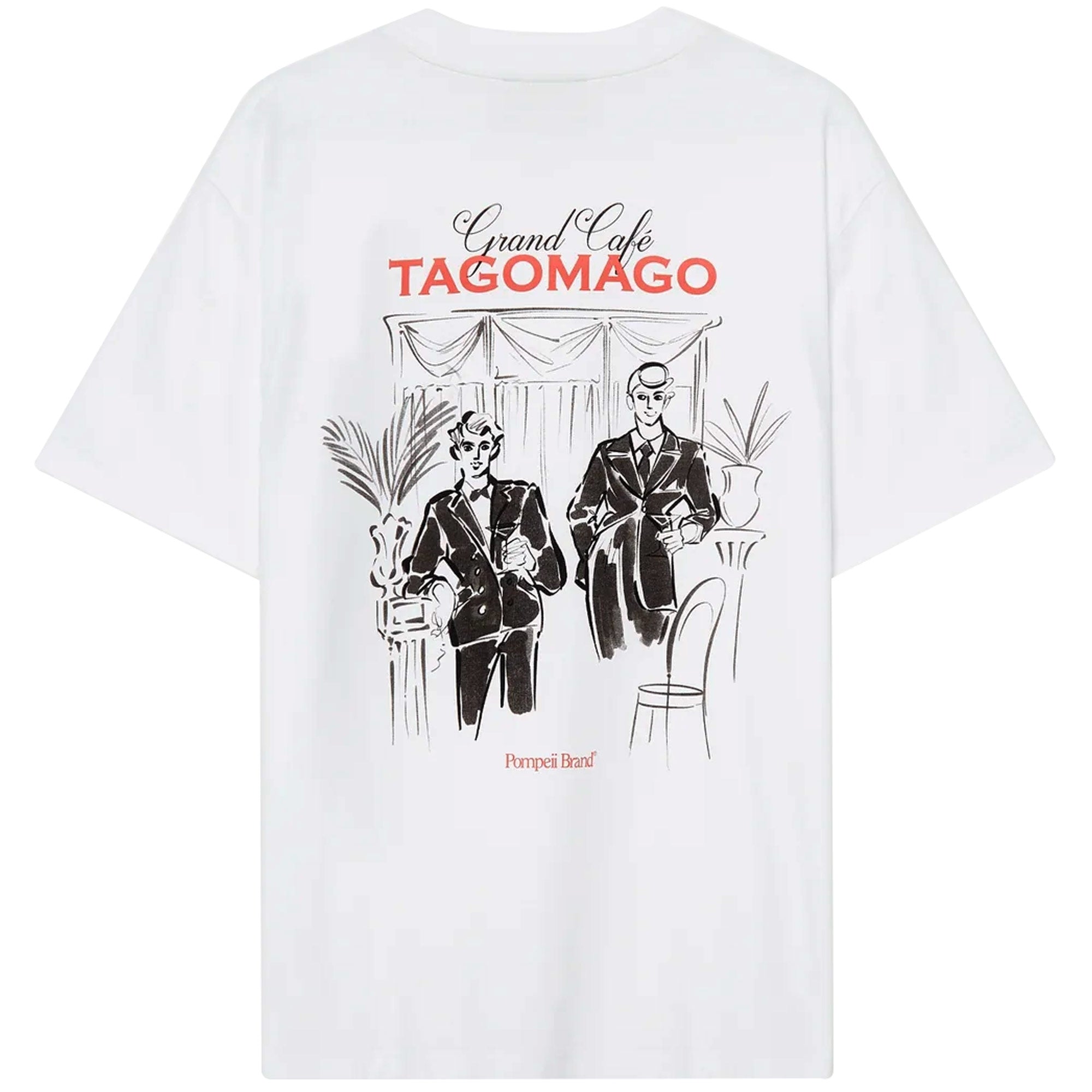 Pompeii Caf Tomago Graphic T-Shirt - White