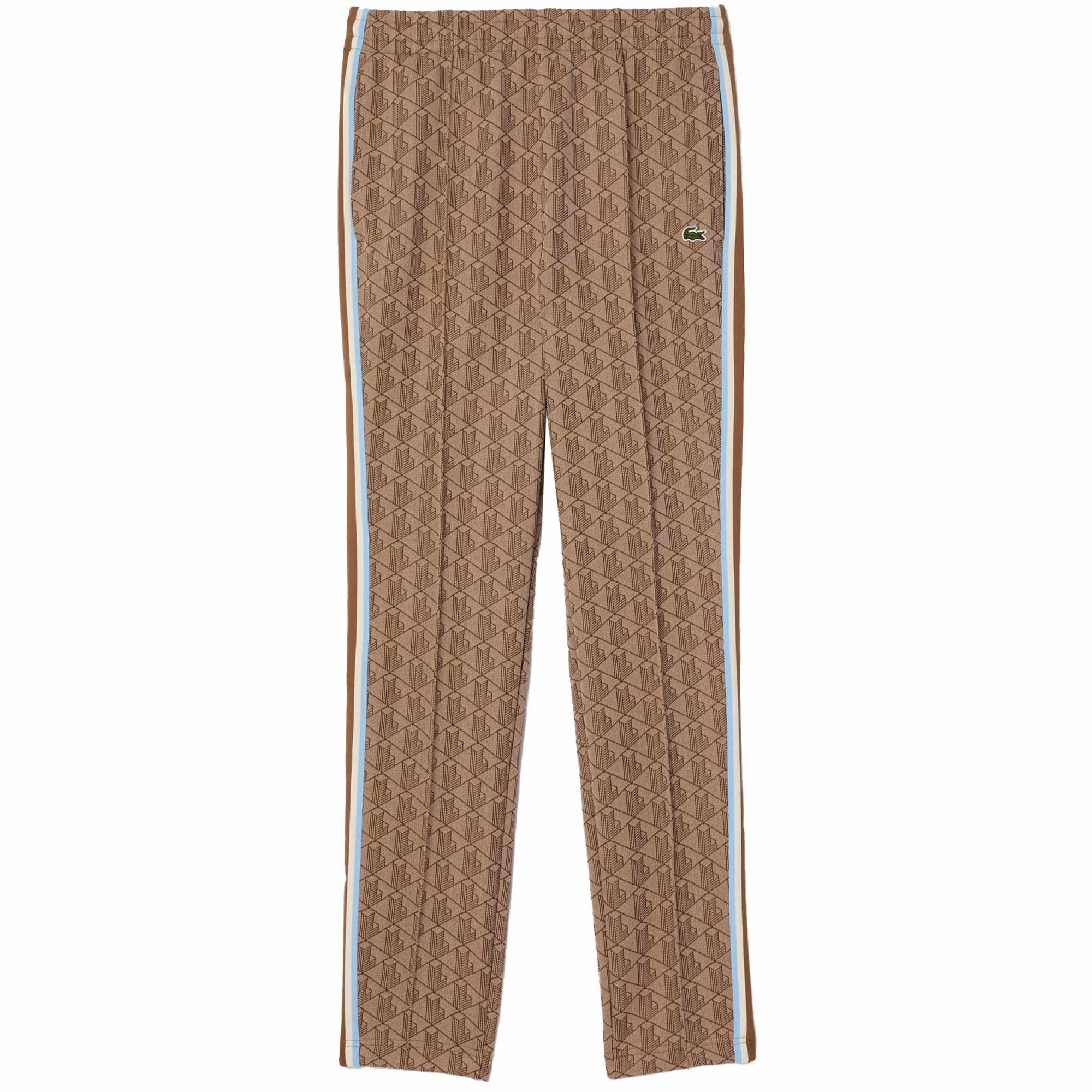 Lacoste Jacquard Monogrammed Paris Tracksuit Bottoms - Beige