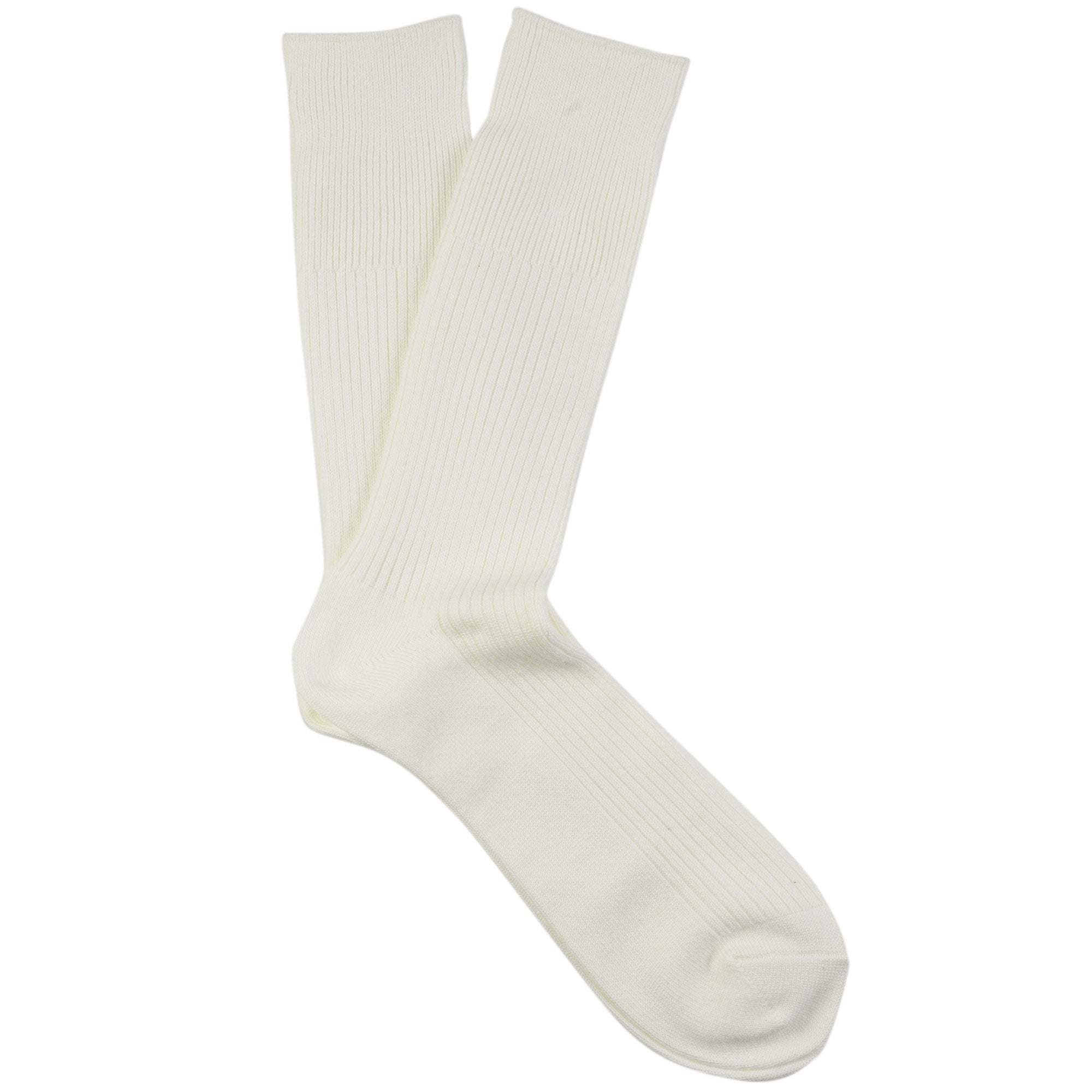 Draylon Brilliant Crew Socks - Off White