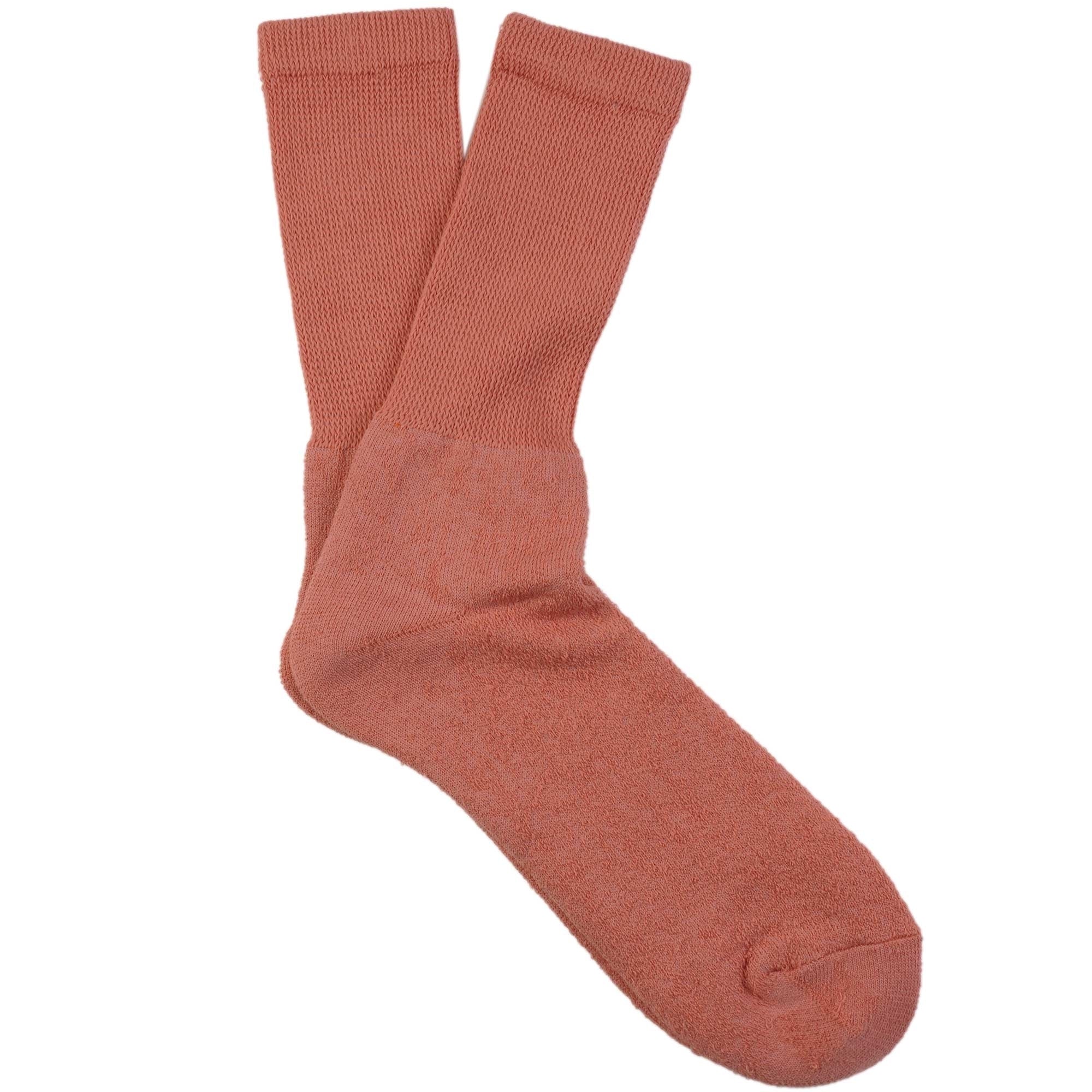 Anonymous Ism Organic Cotton Pile Middle Crew Socks - Pink