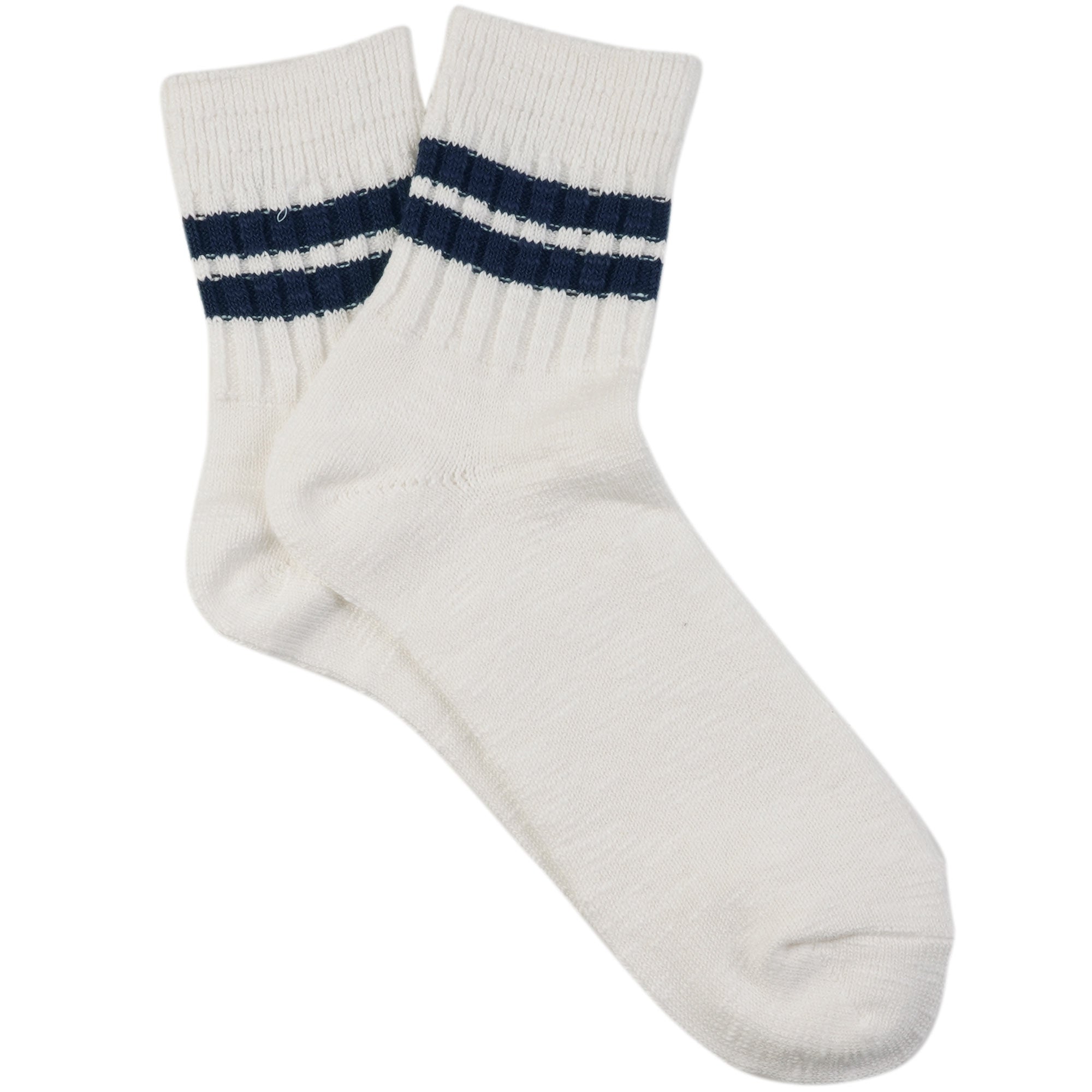 Anonymous Ism Slub Line Crew Socks - Blue
