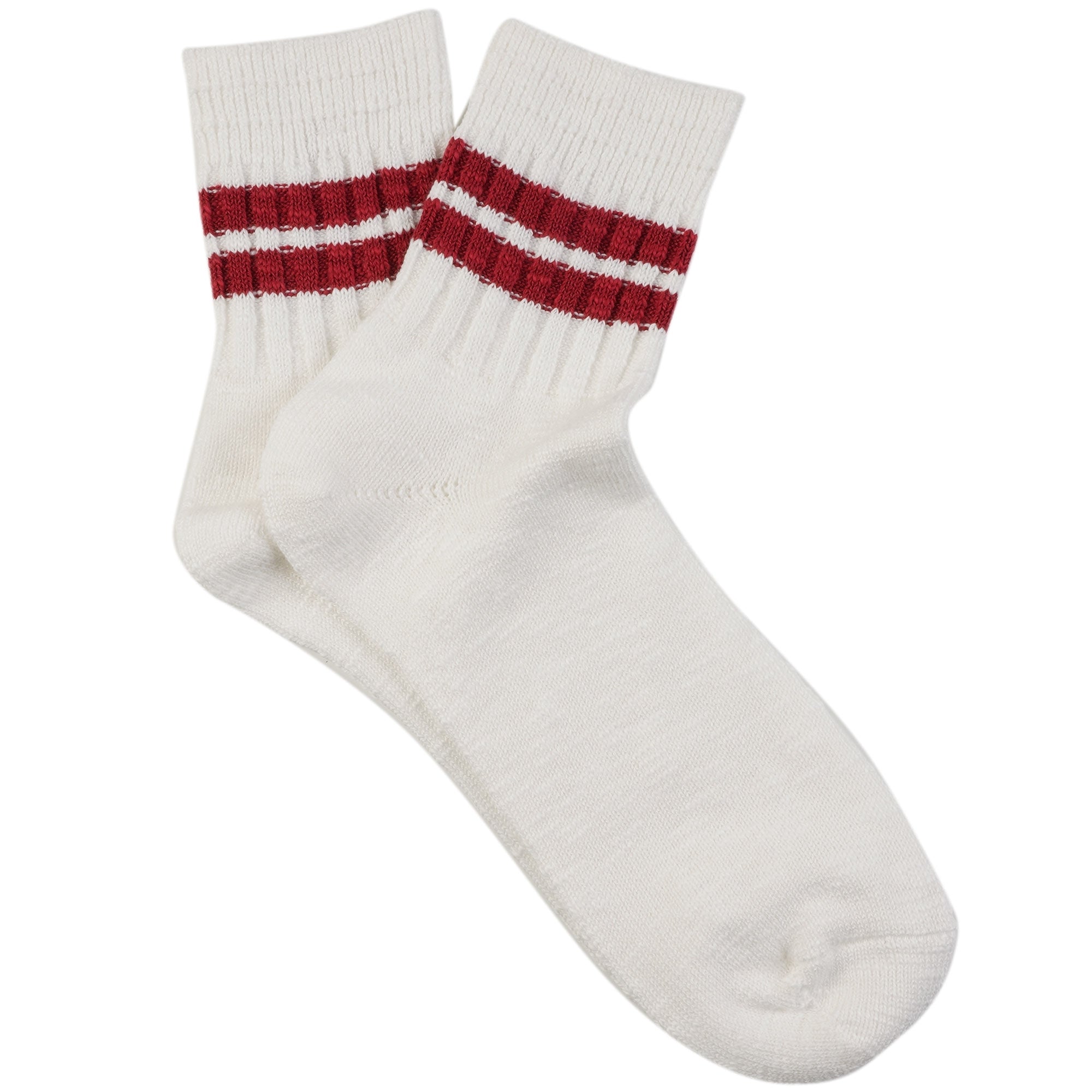 Anonymous Ism Slub Line Crew Socks - Red