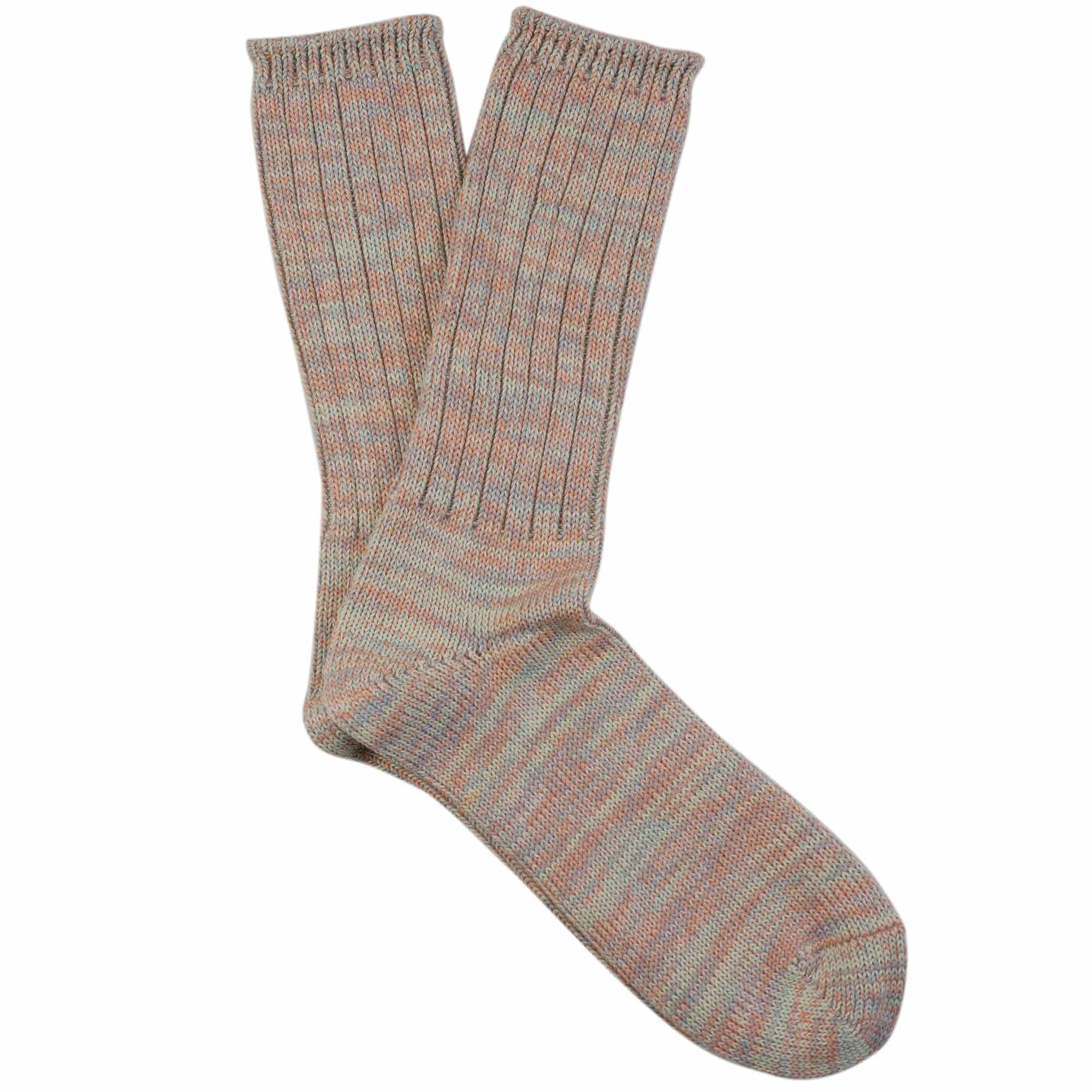 Anonymous Ism 5 Colour Mix Crew Socks - Natural