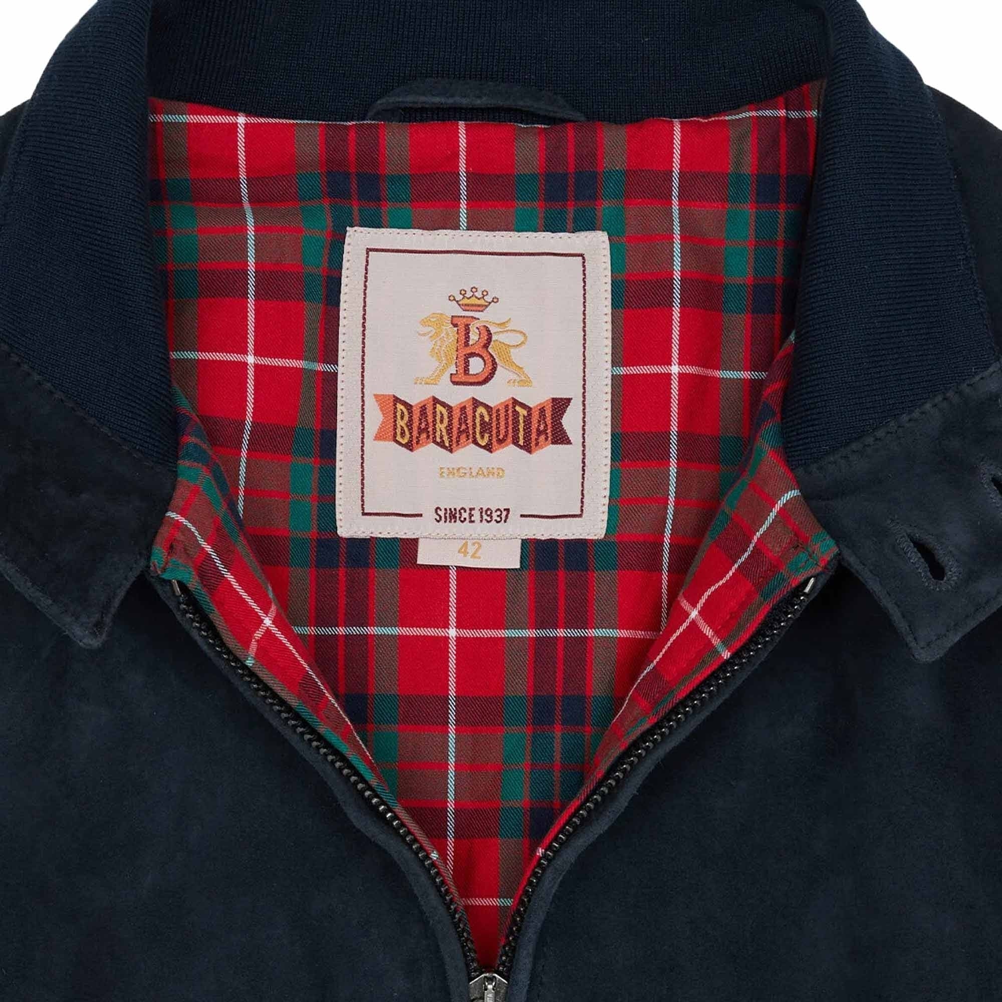 Baracuta G9 Suede - Navy - BRCPS0939-309 – Stuarts London