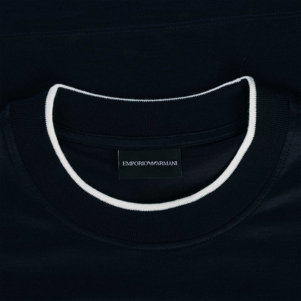 Logo-Flocked Jersey T-Shirt - Navy