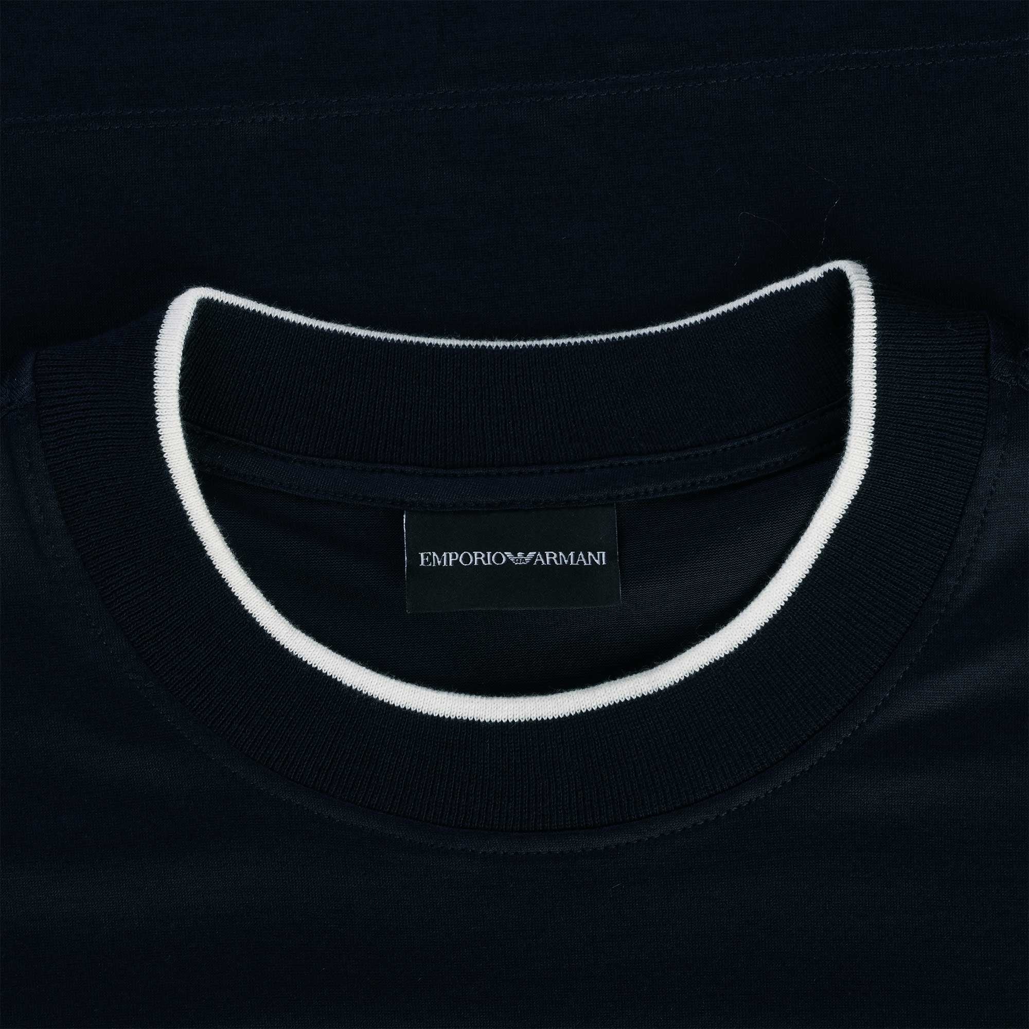 Logo-Flocked Jersey T-Shirt - Navy