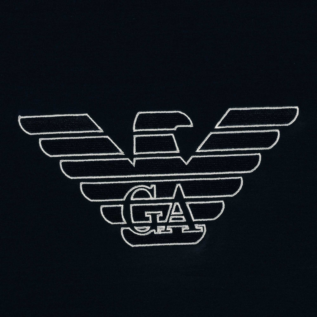 Logo-Flocked Jersey T-Shirt - Navy