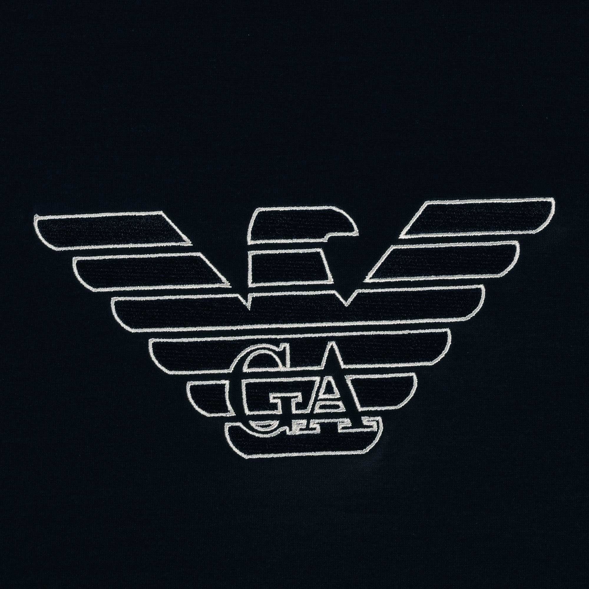 Logo-Flocked Jersey T-Shirt - Navy