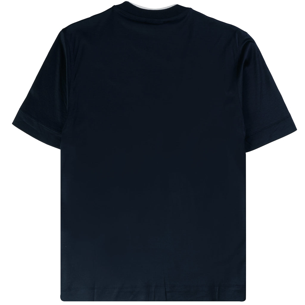 Logo-Flocked Jersey T-Shirt - Navy
