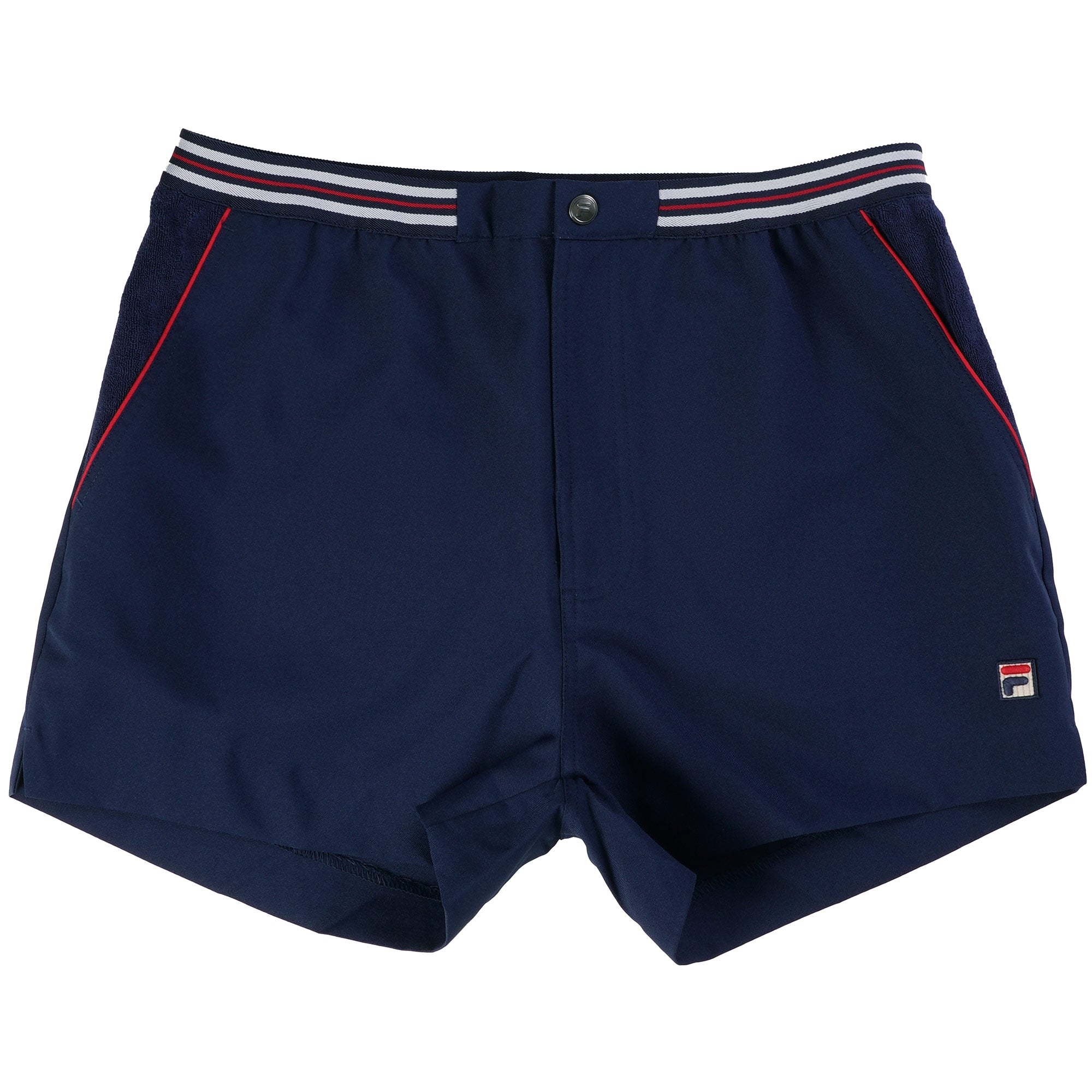 Fila Vintage Hightide 4 Terry Pocket Stripe Shorts - Fila Navy