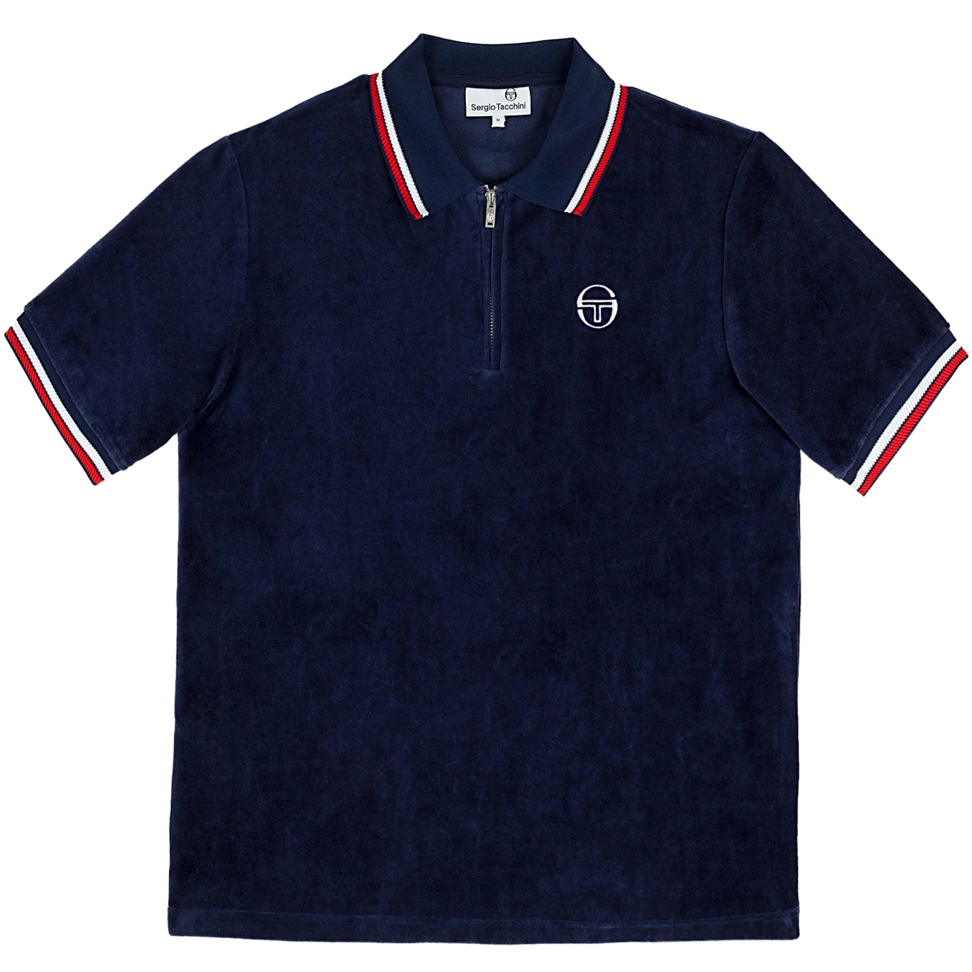 Sergio Tacchini Primo Velour Polo Shirt - Maritime Blue – Stuarts