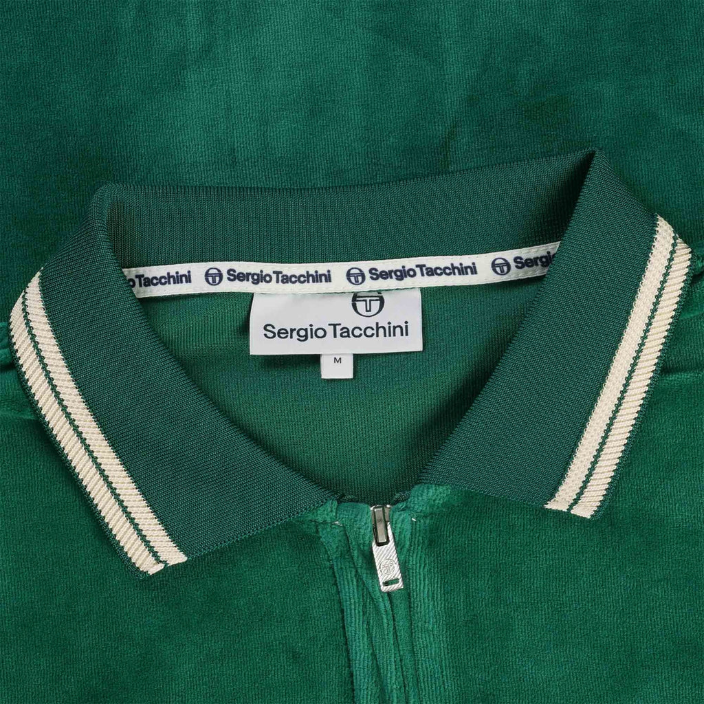 Sergio Tacchini Primo Velour Polo Shirt - Evergreen