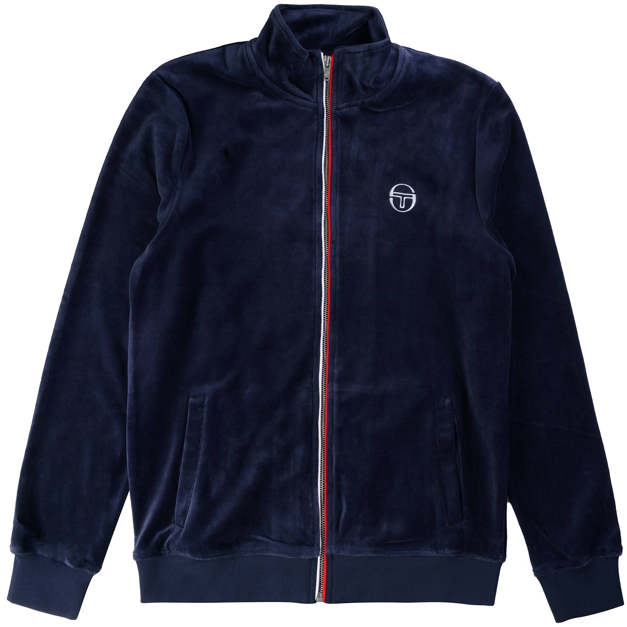 Eddie Velour Track Top - Maritime Blue