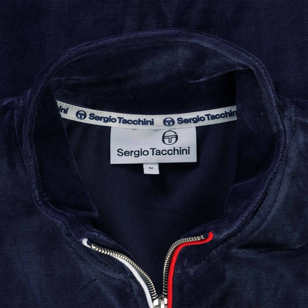 Eddie Velour Track Top - Maritime Blue