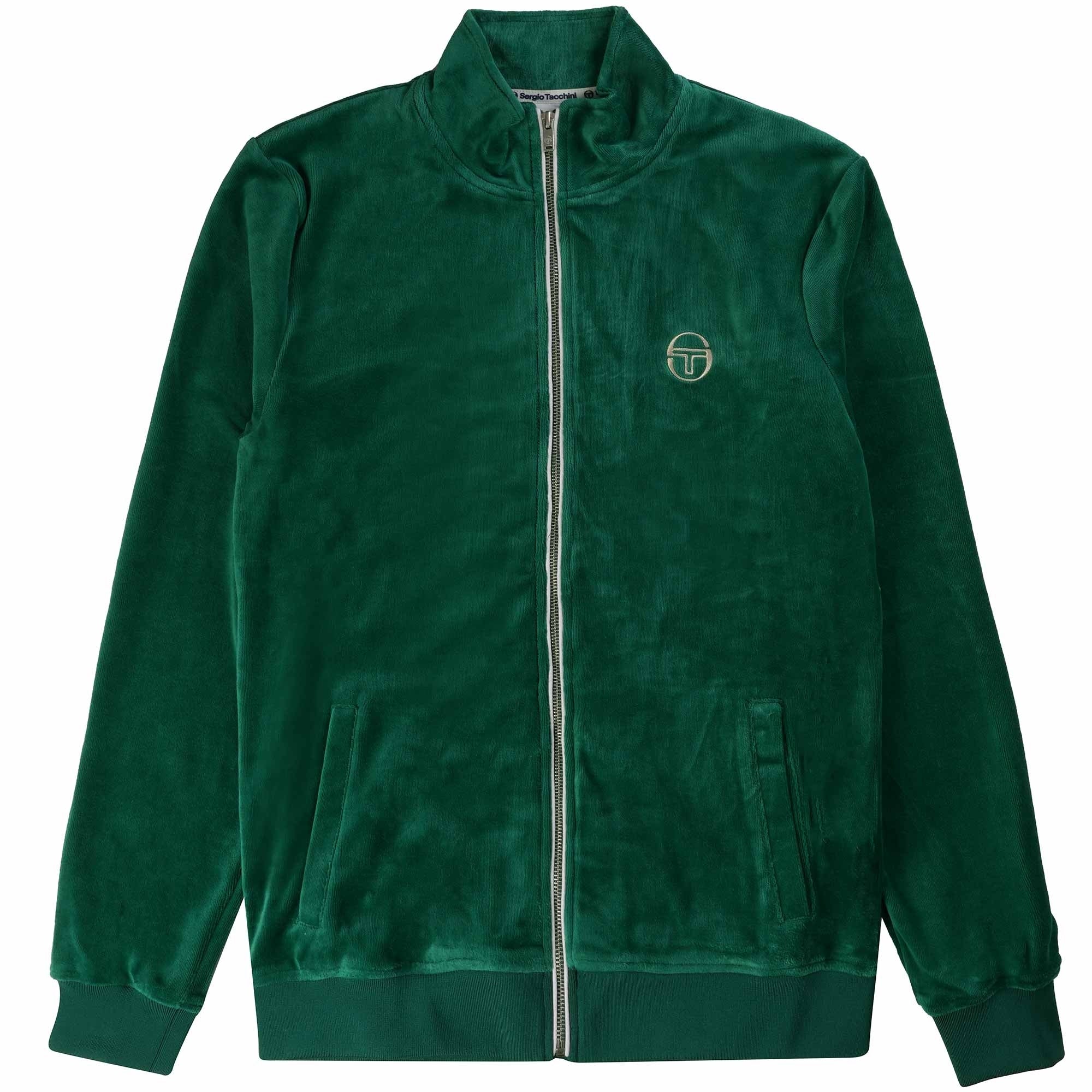 Sergio Tacchini Eddie Velour Track Top - Evergreen