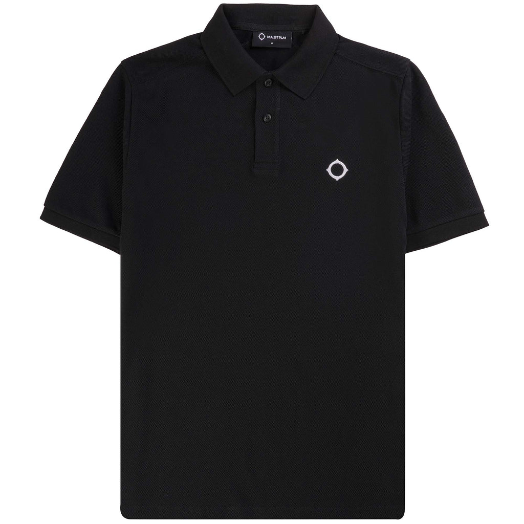 Ma Strum Short Sleeve Pique Polo Shirt - Black