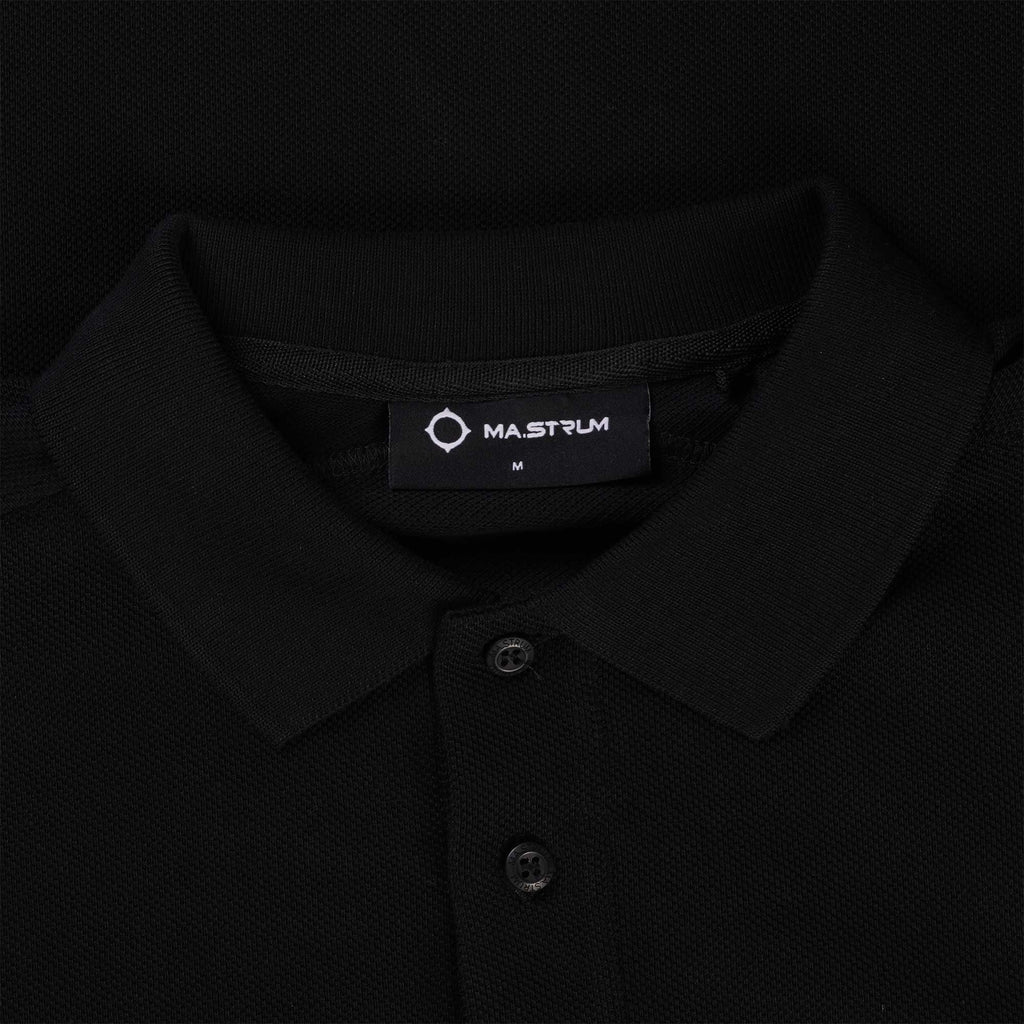Ma Strum Short Sleeve Pique Polo Shirt - Black