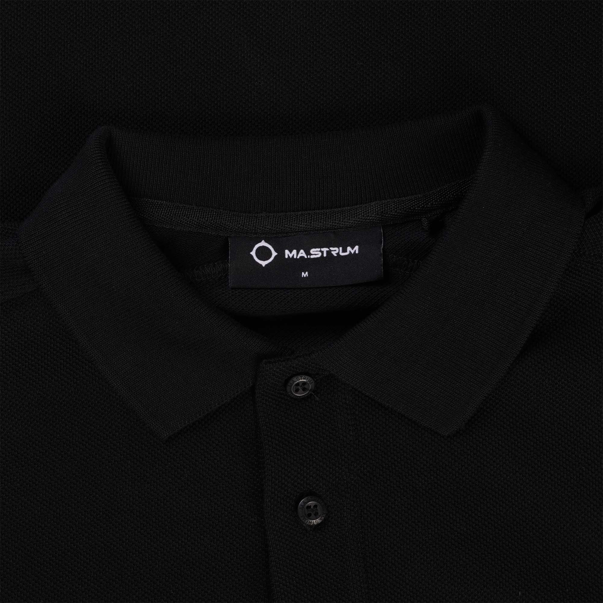 Ma Strum Short Sleeve Pique Polo Shirt - Black
