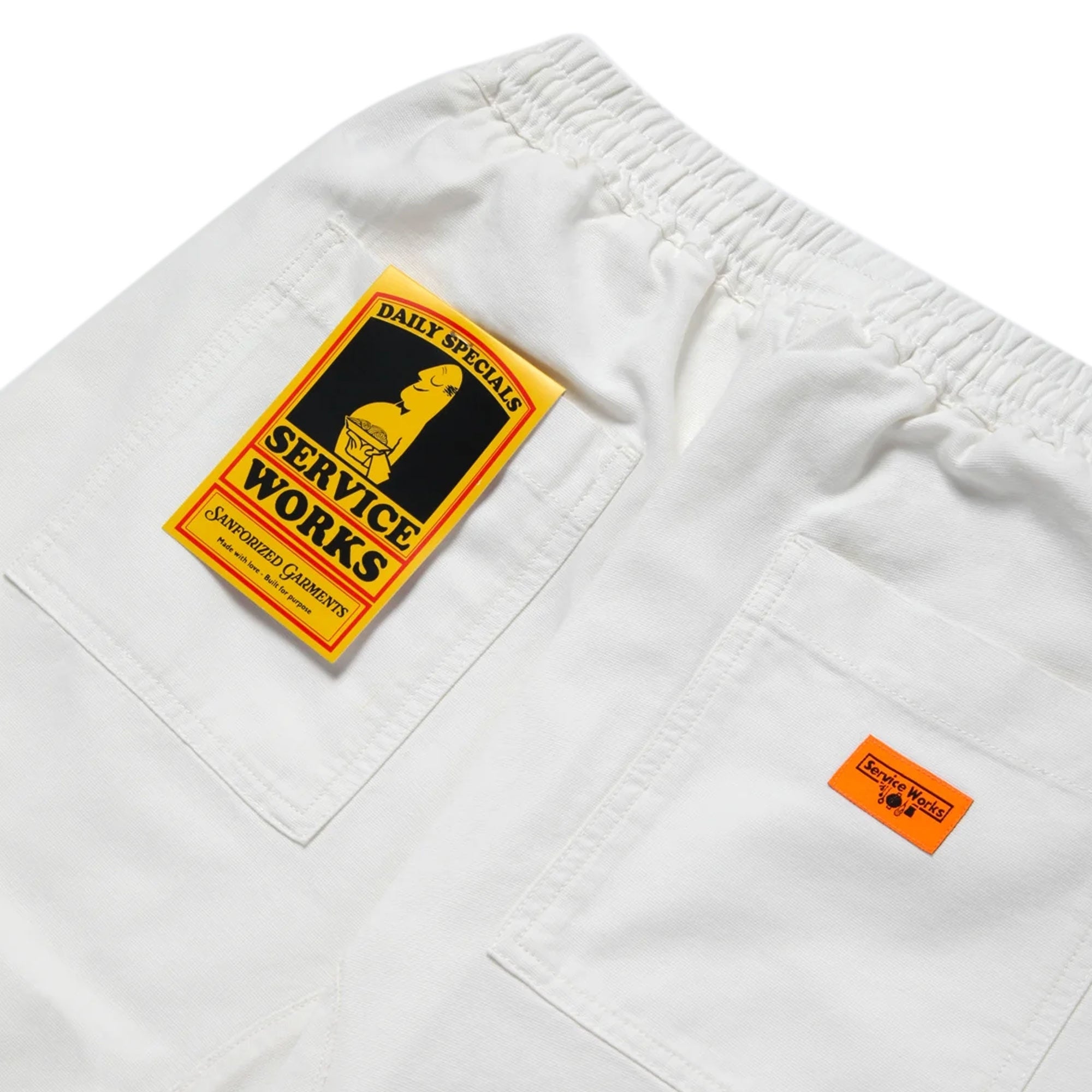 Service Works Classic Chef Shorts - Off White