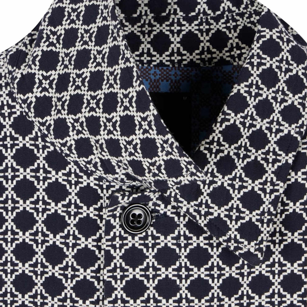 Paul Smith Cross-Stitch Cotton Jacket - Dark Navy