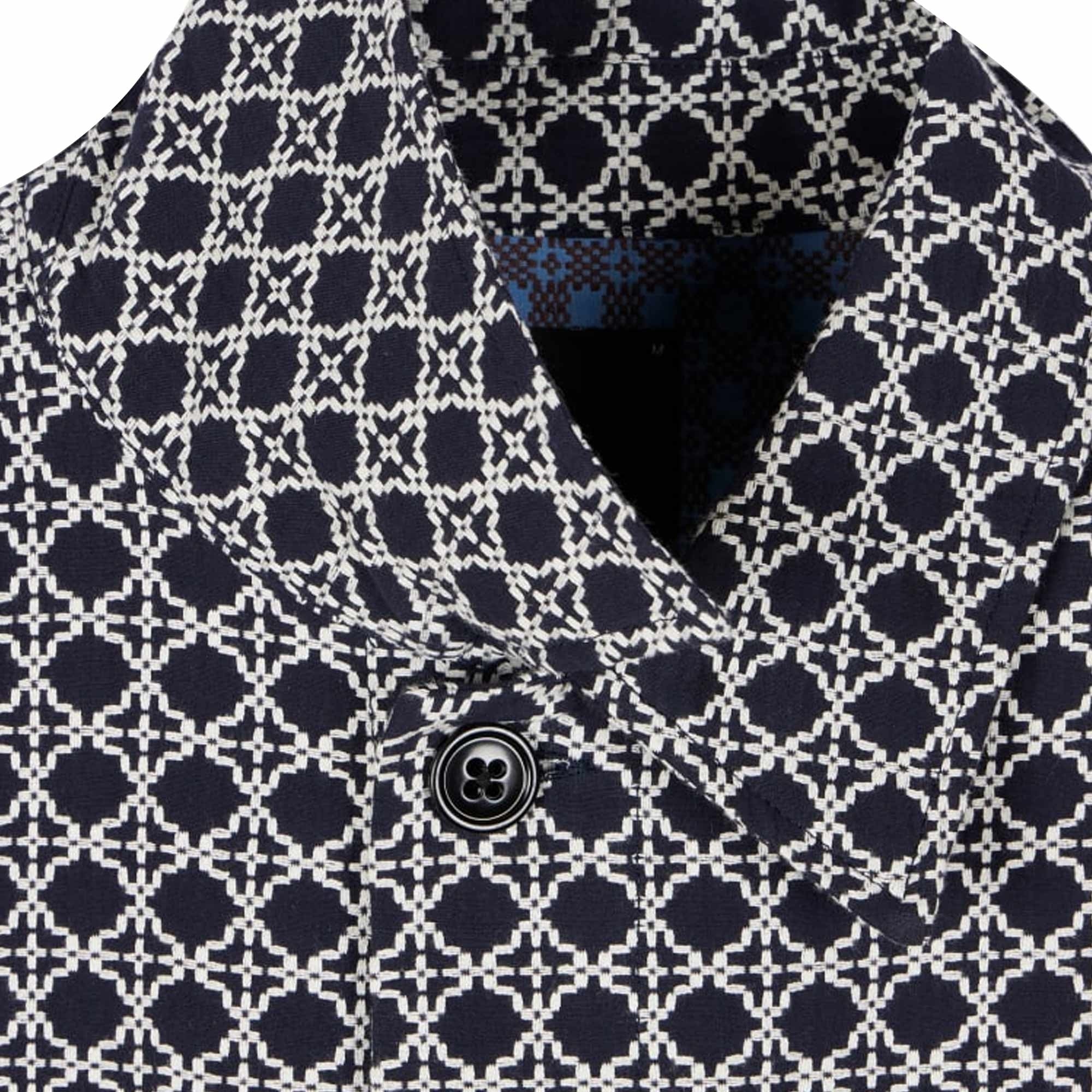 Paul Smith Cross-Stitch Cotton Jacket - Dark Navy