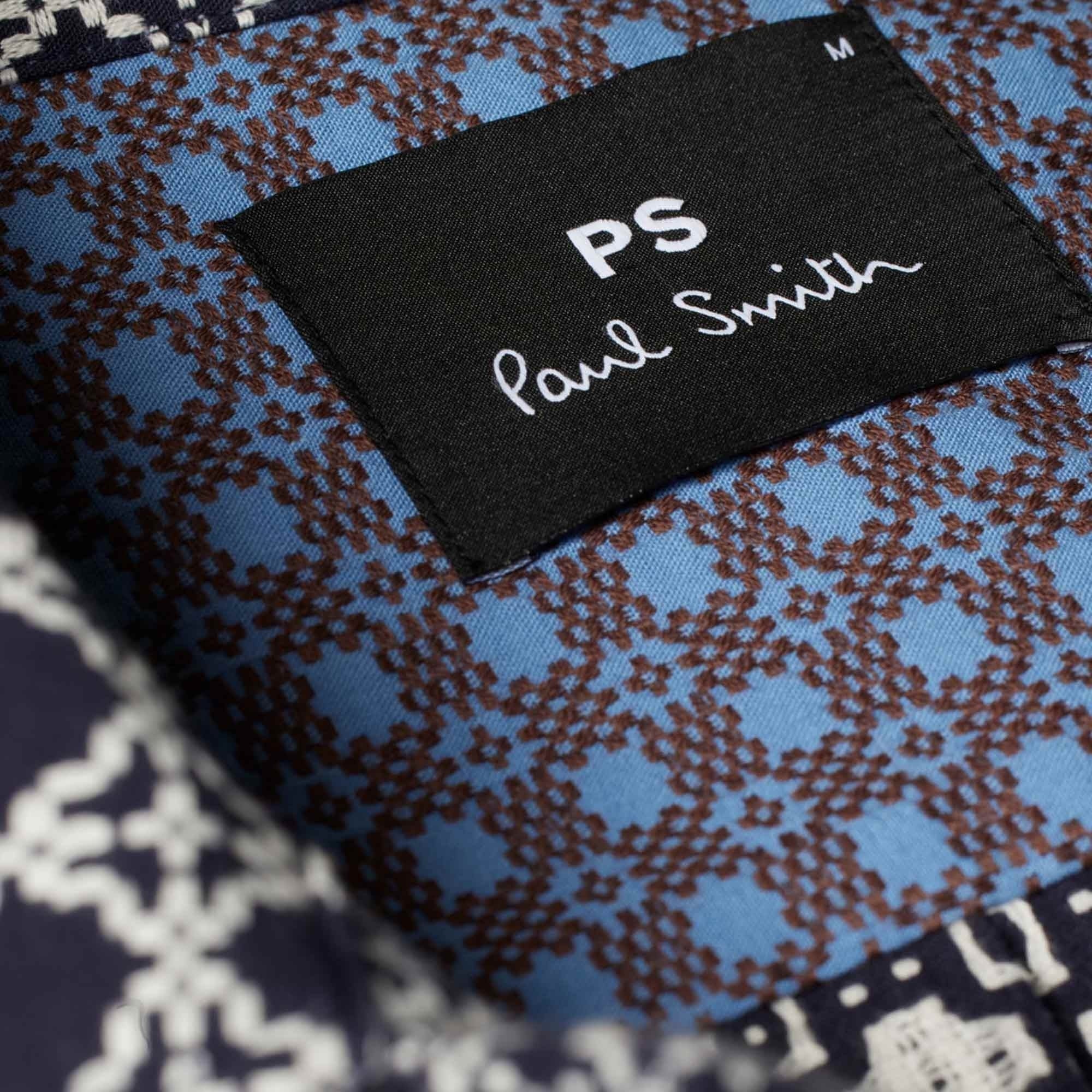 Paul Smith Cross-Stitch Cotton Jacket - Dark Navy