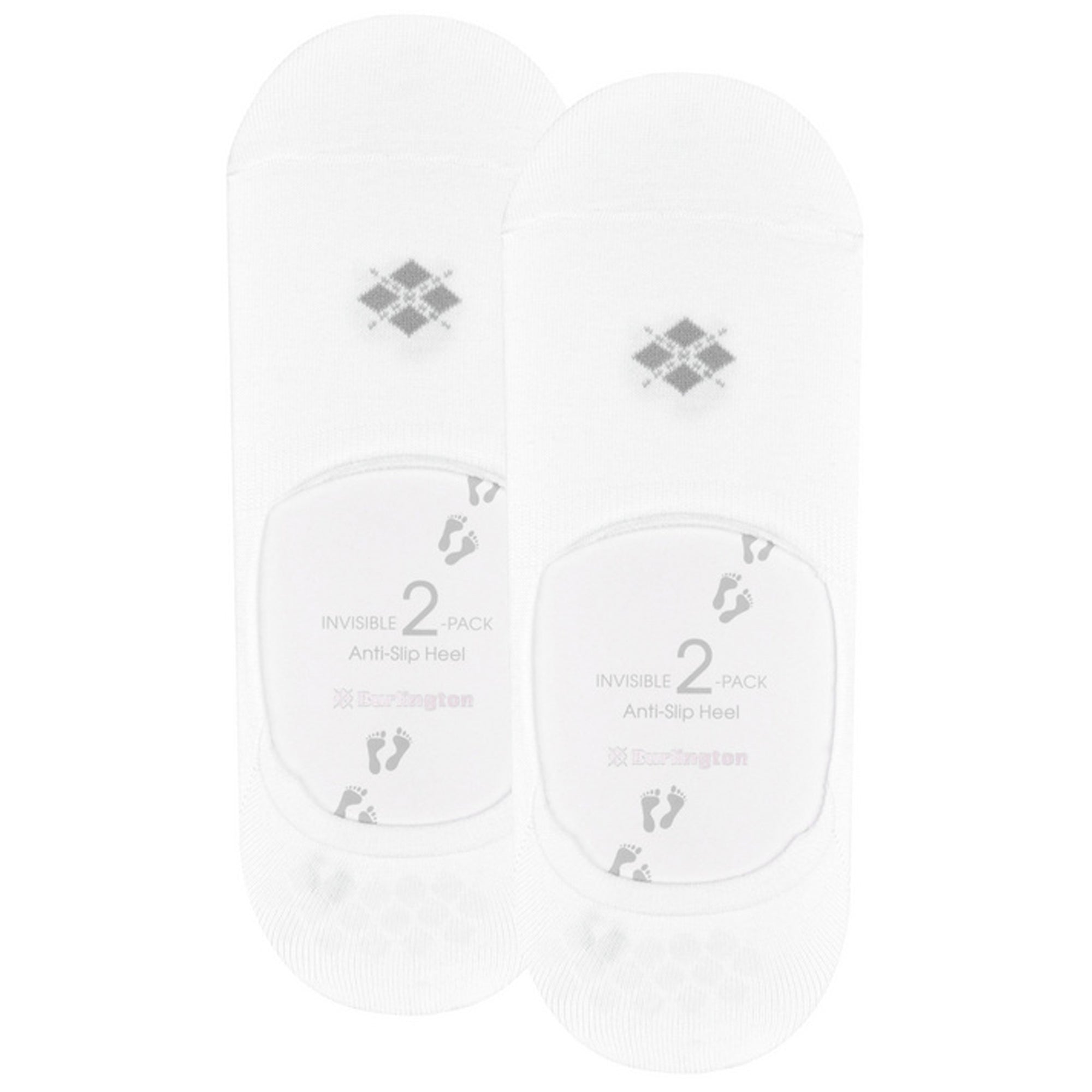 Everyday 2-Pack Men No Show Socks - White