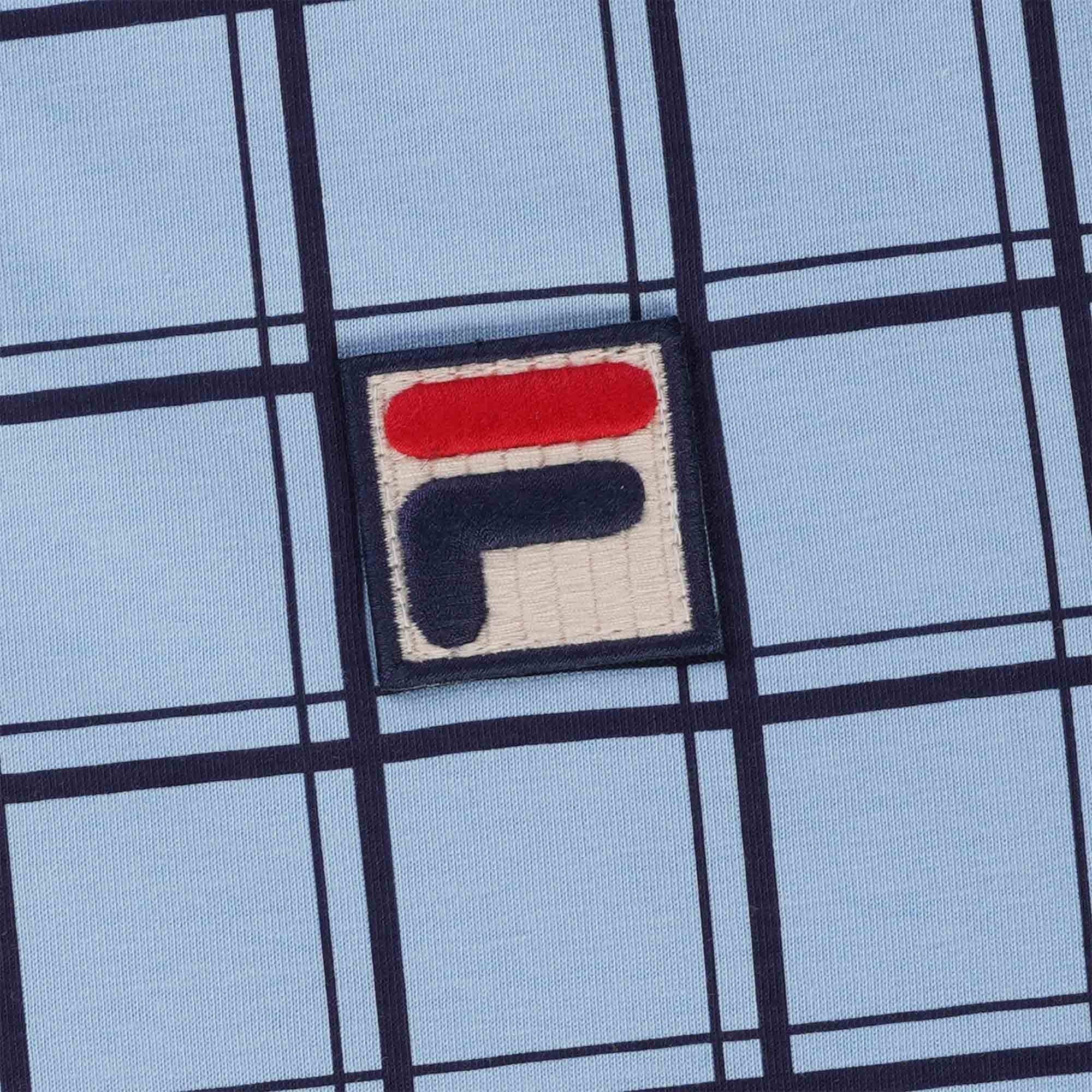 Fila Vintage Bobby Check Polo Shirt - Blue Bell