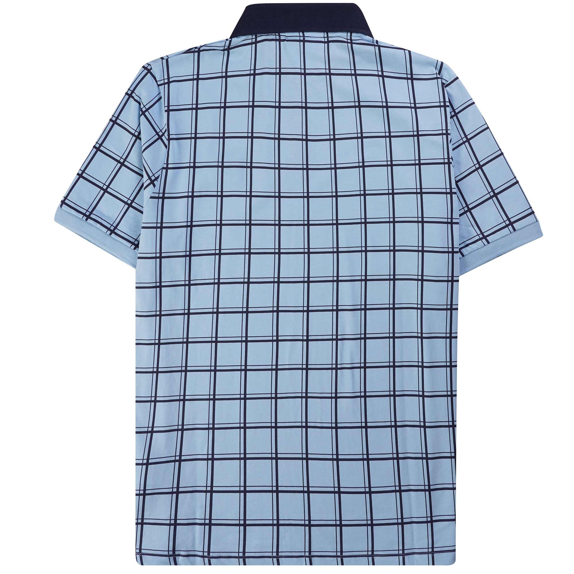 Fila Vintage Bobby Check Polo Shirt - Blue Bell