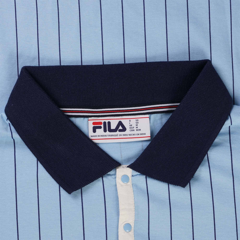 Fila Vintage BB1 Classic Vintage Striped Polo Shirt - Blue Bell