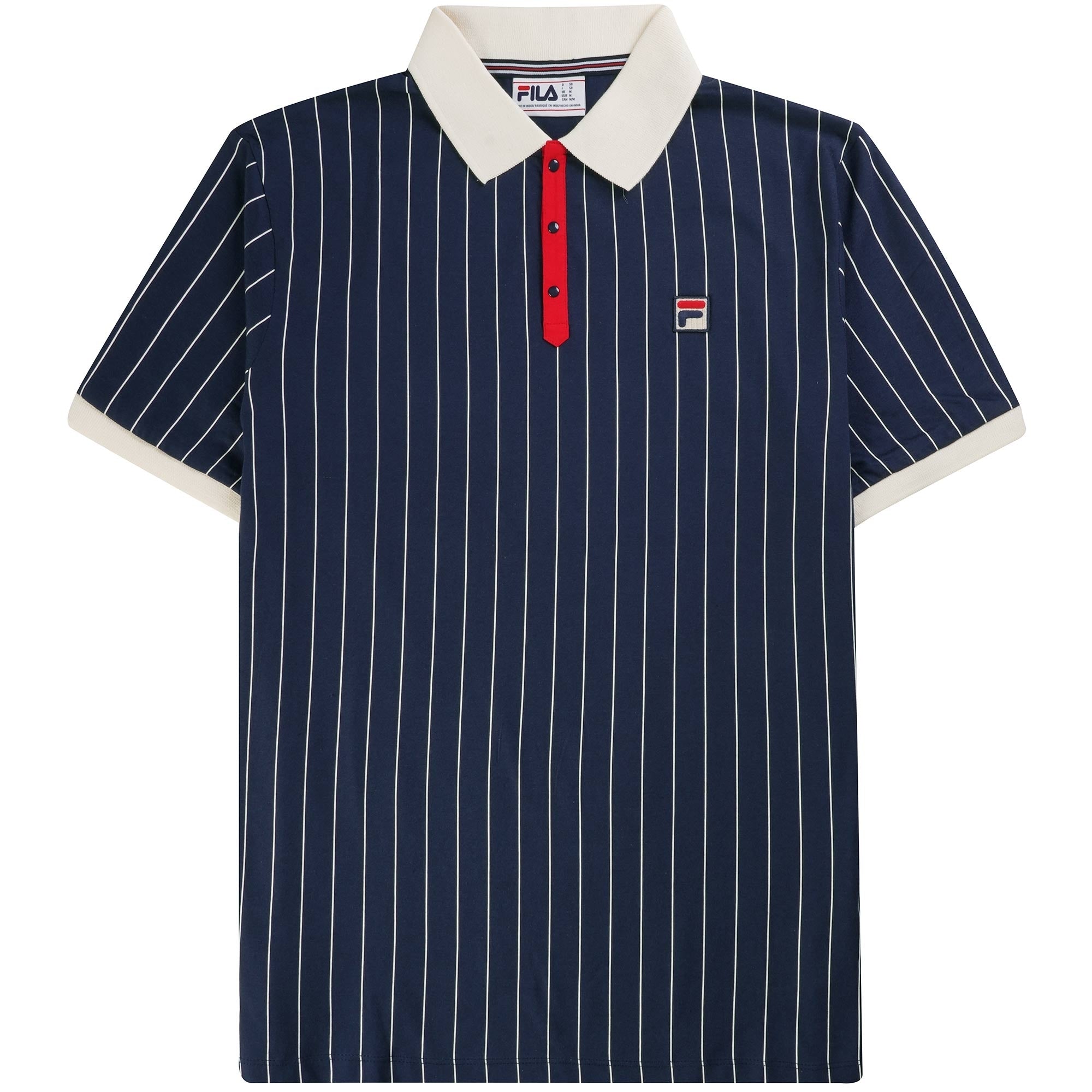 Fila Vintage BB1 Classic Vintage Striped Polo Shirt - Fila Navy