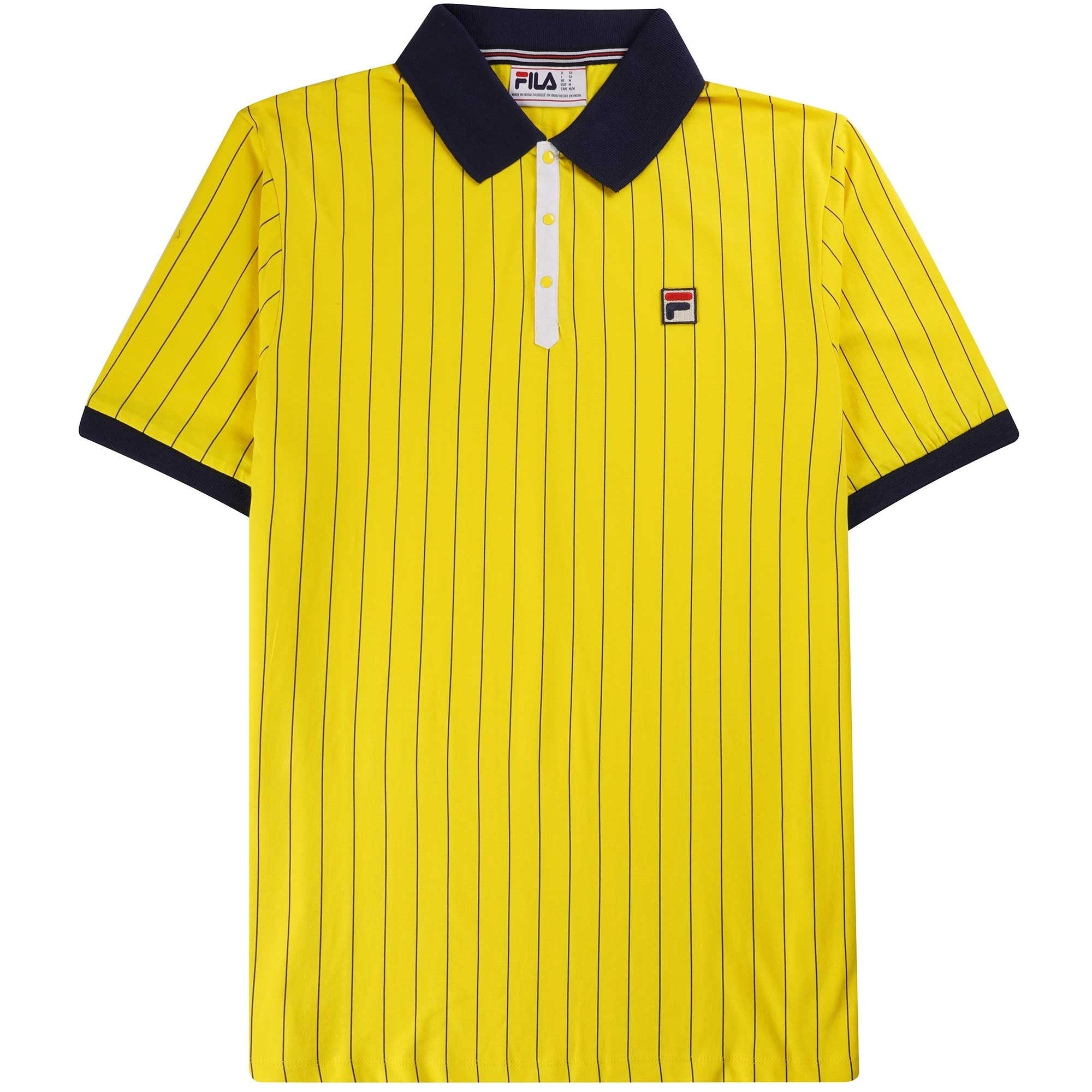 Fila Vintage BB1 Classic Vintage Striped Polo Shirt - Hi Vis