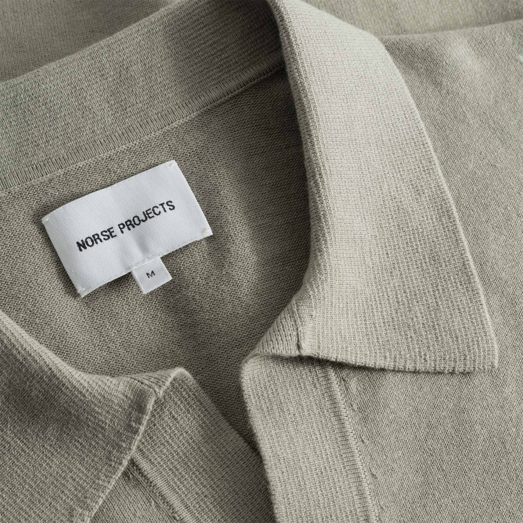 Norse Projects Leif Cotton Linen Polo Shirt - Clay