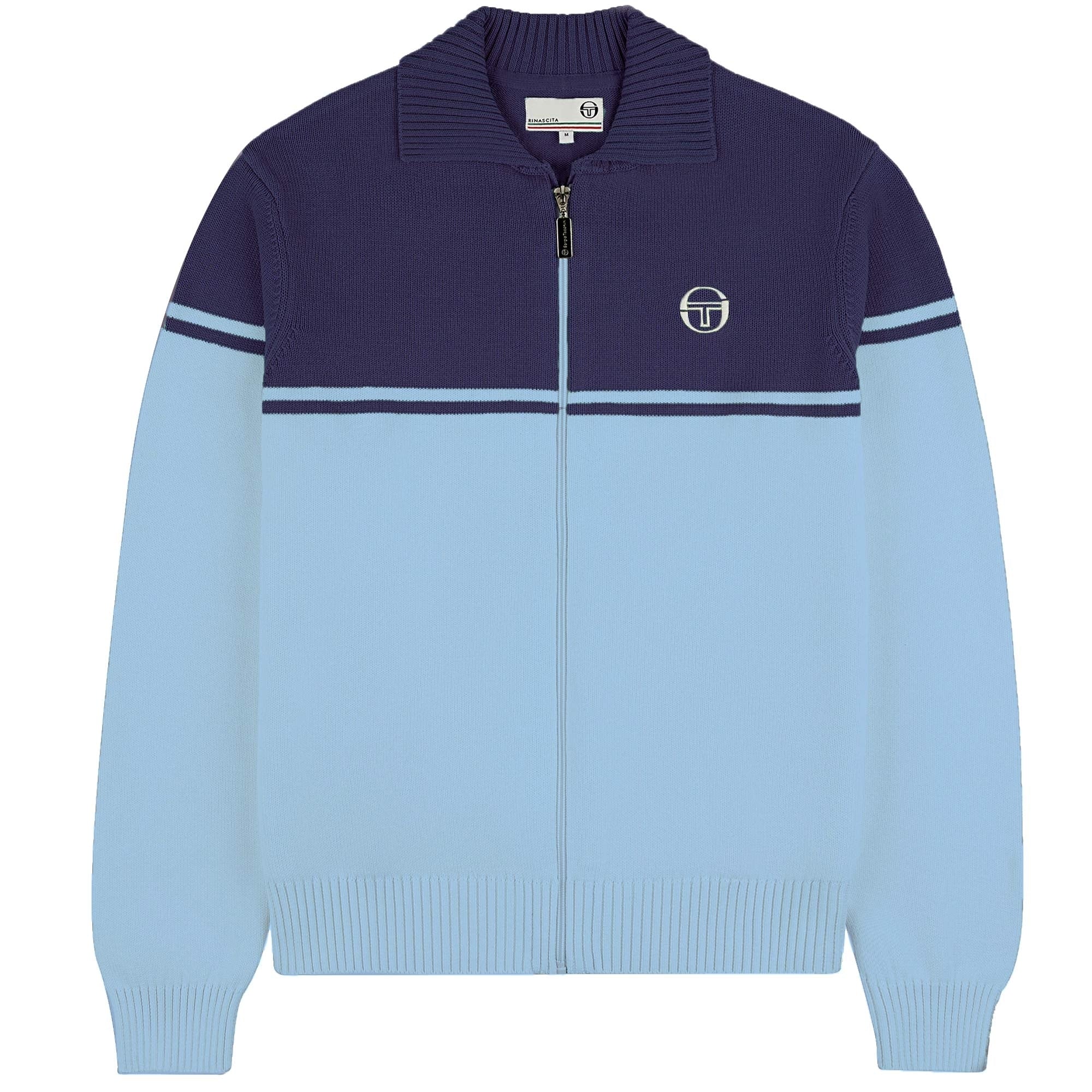 Donato Knitted Track Jacket - Clear Sky