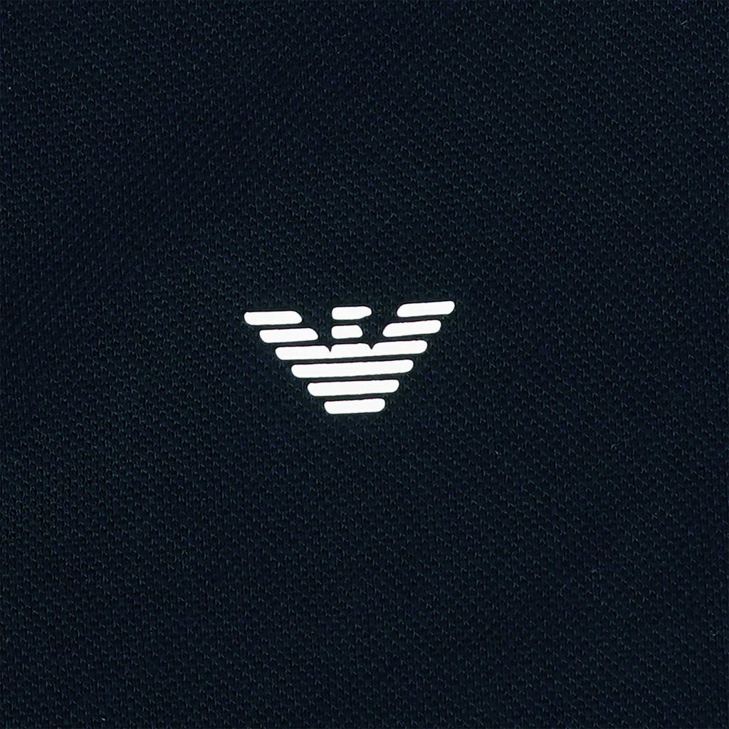 Emporio Armani Mercerised Piqu Polo Shirt - Blu Navy