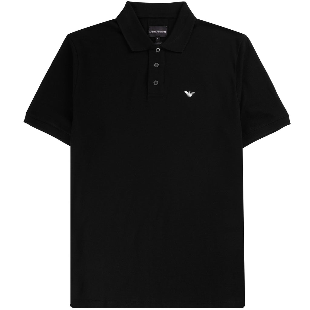 Emporio Armani Mercerised Piqu Polo Shirt - Nero
