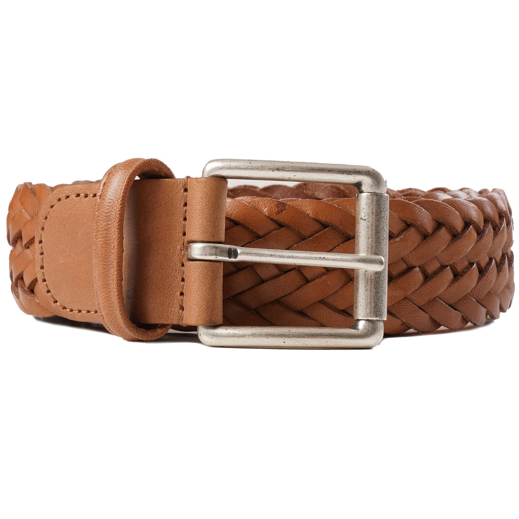 Anderson's Belts Woven Leather Belt - Tan