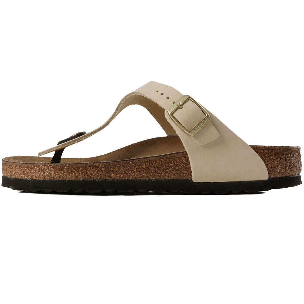 Birkenstock Womens Gizeh Nubuck Leather - Ecru