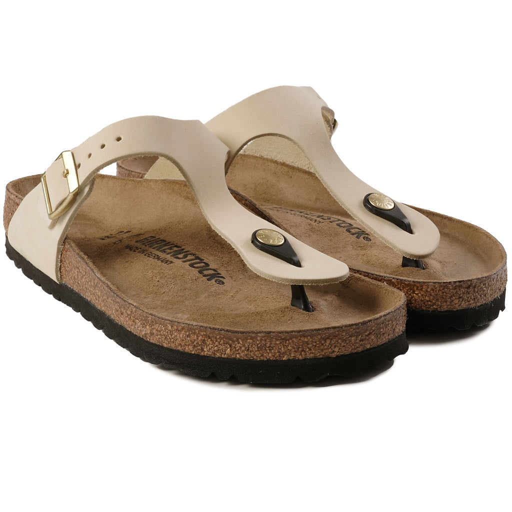 Birkenstock Womens Gizeh Nubuck Leather - Ecru