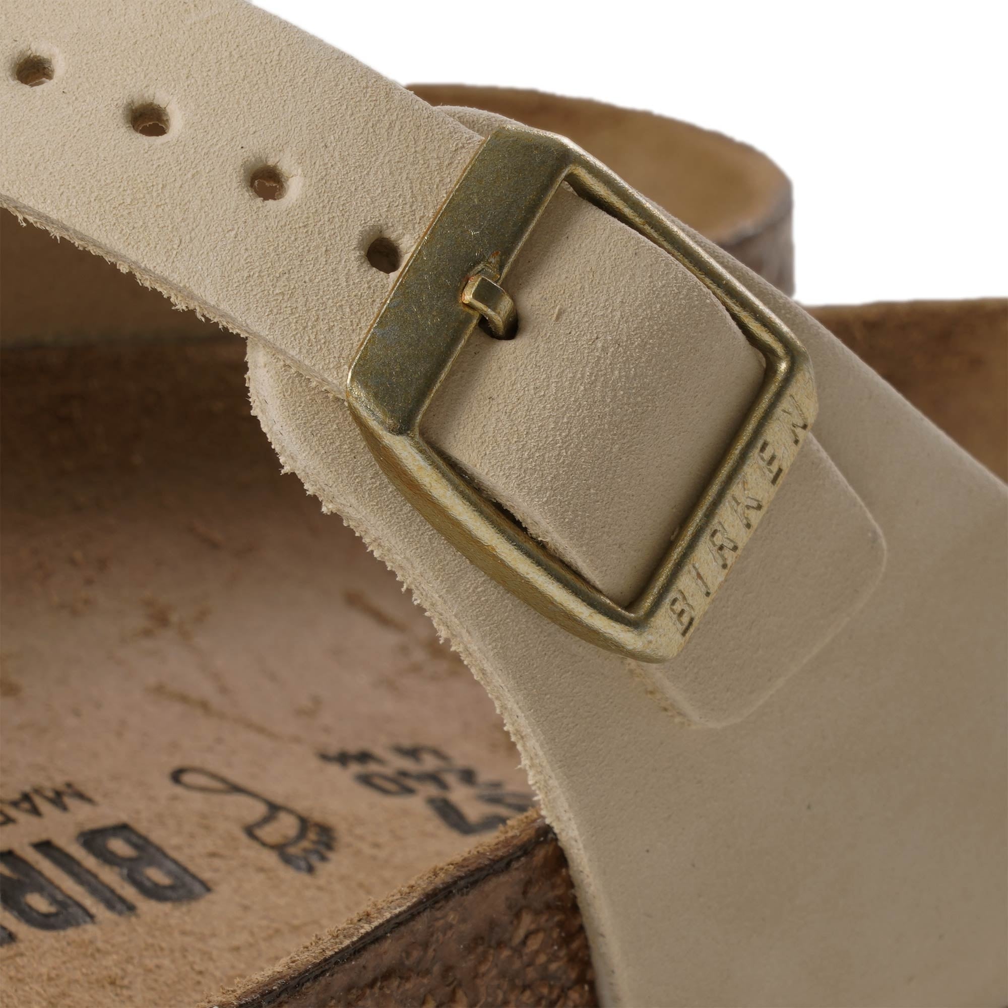 Birkenstock Womens Gizeh Nubuck Leather - Ecru
