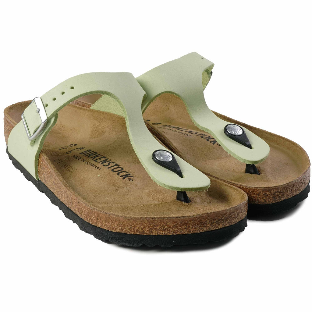 Birkenstock Womens Gizeh Nubuck Leather - Faded Lime