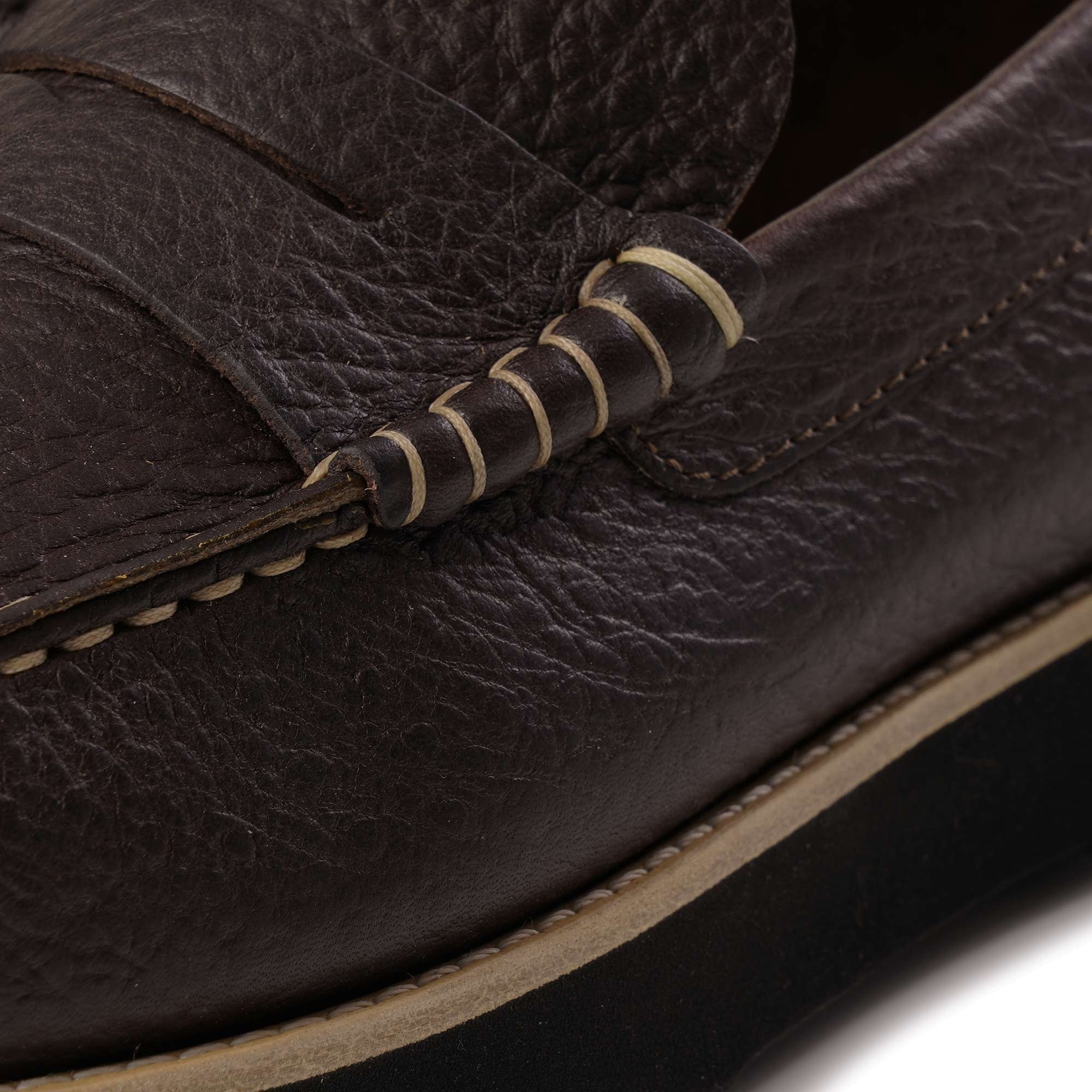 x Stuarts Rudy Loafers Ostrich Leather - Dark Brown